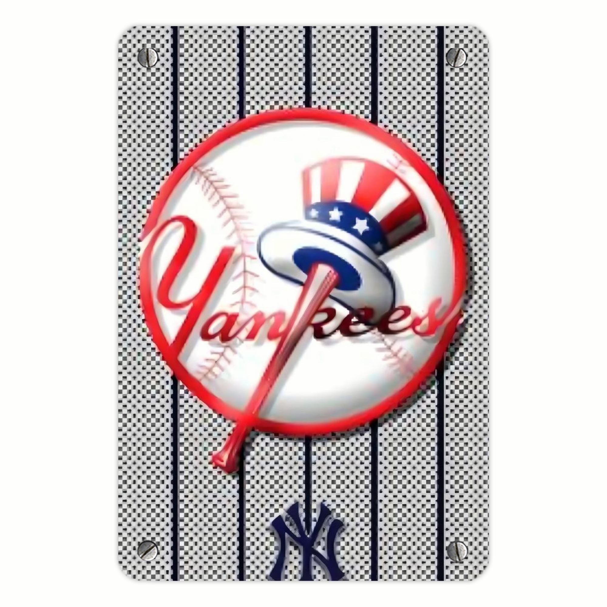 New York Yankees 191 Metal Tin Sign 8x12inch - High-Quality Full-Print Decorative Wall Art, Durable Rust-Resistant Metal Plaque For Living Room, Bedroom, Kitchen, Office, Bar Décor