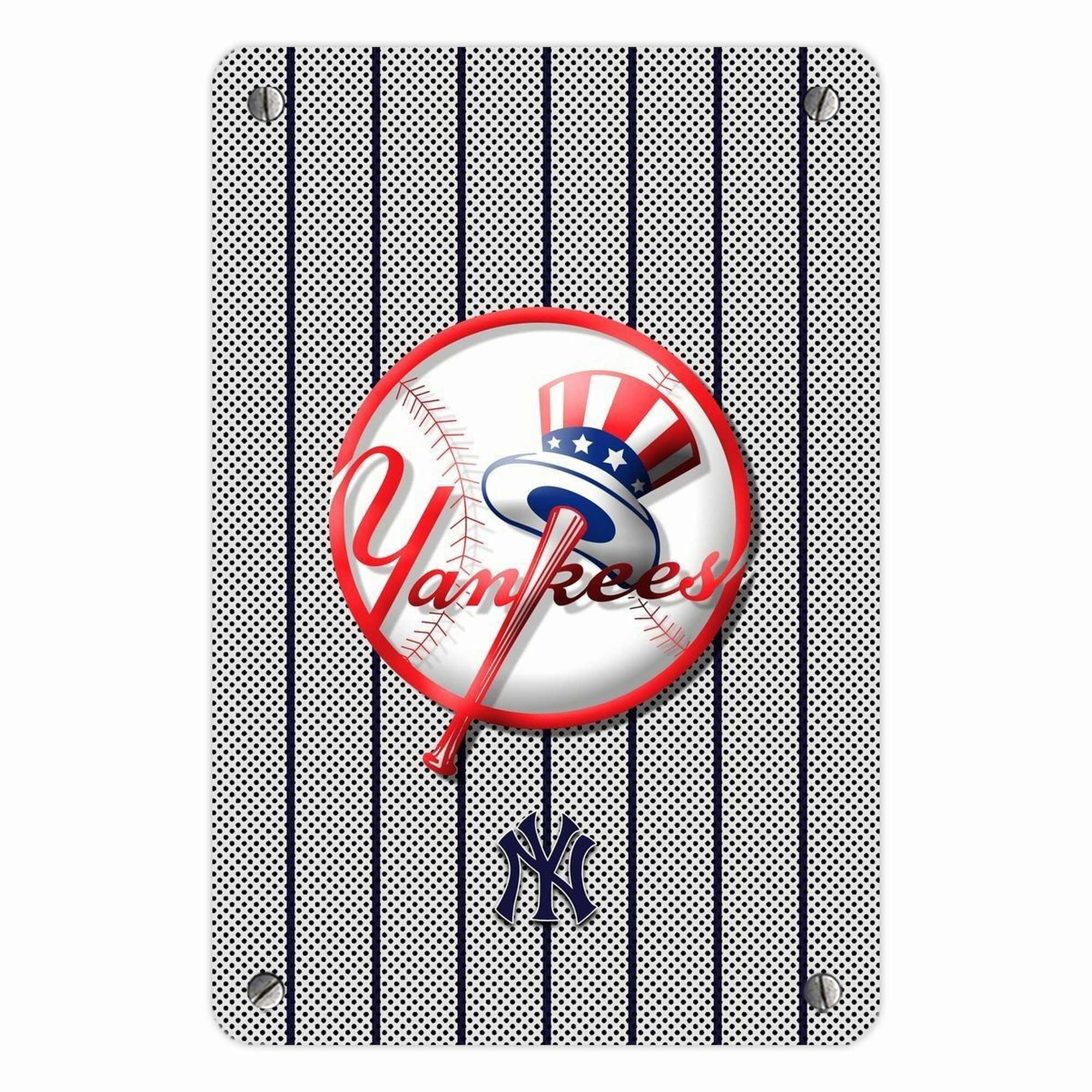 New York Yankees 197 Metal Tin Sign 8x12inch - High-Quality Full-Print Decorative Wall Art, Durable Rust-Resistant Metal Plaque For Living Room, Bedroom, Kitchen, Office, Bar Décor