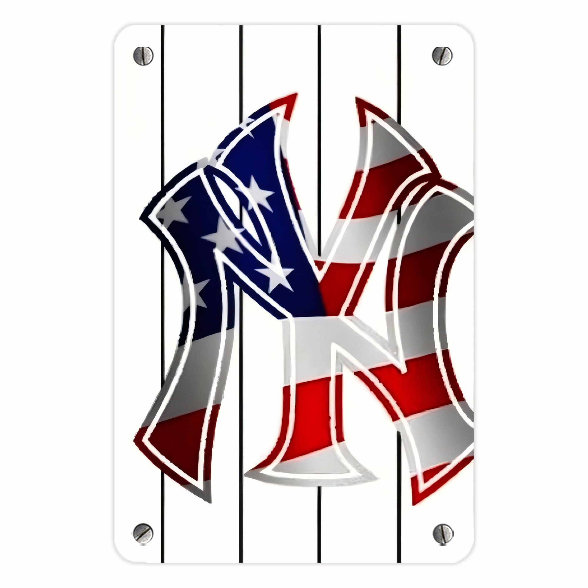 New York Yankees 195 Metal Tin Sign 8x12inch - High-Quality Full-Print Decorative Wall Art, Durable Rust-Resistant Metal Plaque For Living Room, Bedroom, Kitchen, Office, Bar Décor