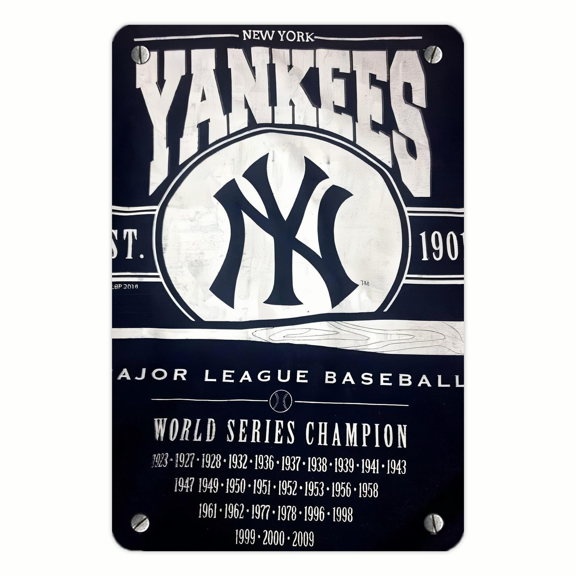 New York Yankees 211 Metal Tin Sign 8x12inch - High-Quality Full-Print Decorative Wall Art, Durable Rust-Resistant Metal Plaque For Living Room, Bedroom, Kitchen, Office, Bar Décor
