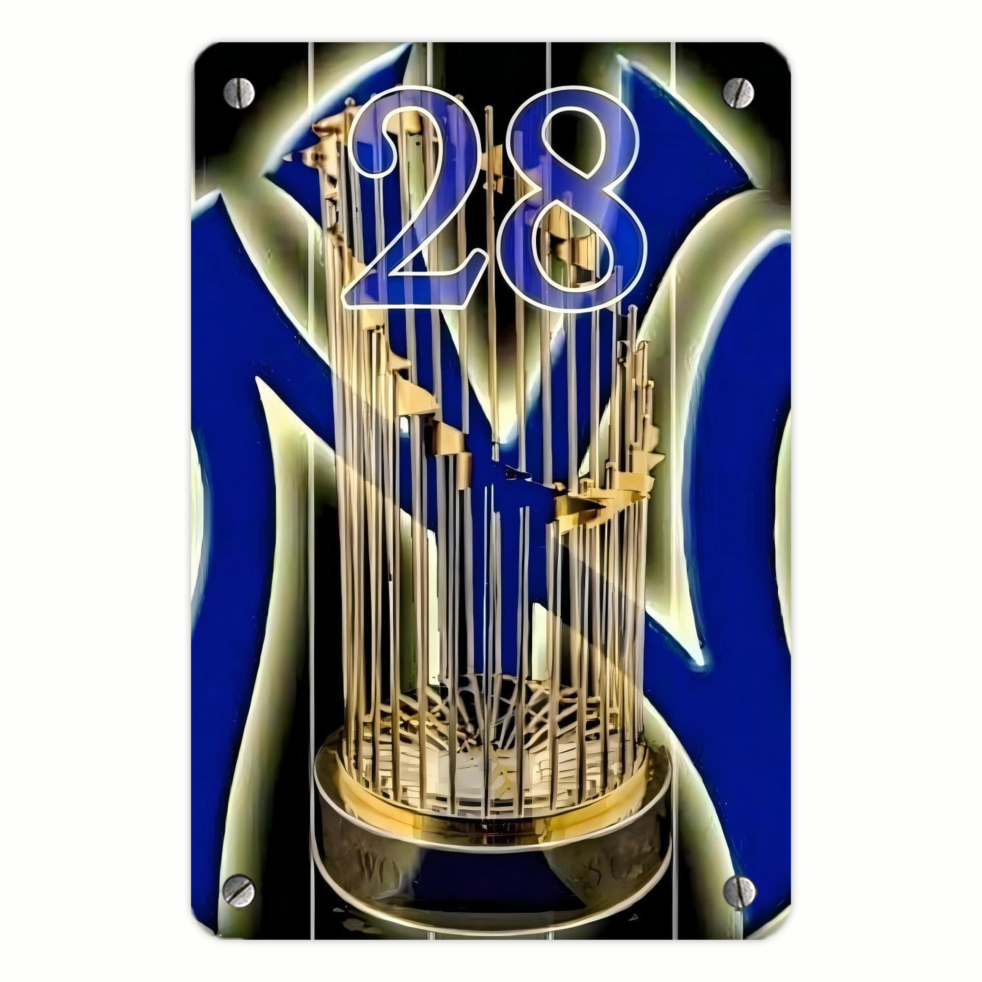 New York Yankees 212 Metal Tin Sign 8x12inch - High-Quality Full-Print Decorative Wall Art, Durable Rust-Resistant Metal Plaque For Living Room, Bedroom, Kitchen, Office, Bar Décor