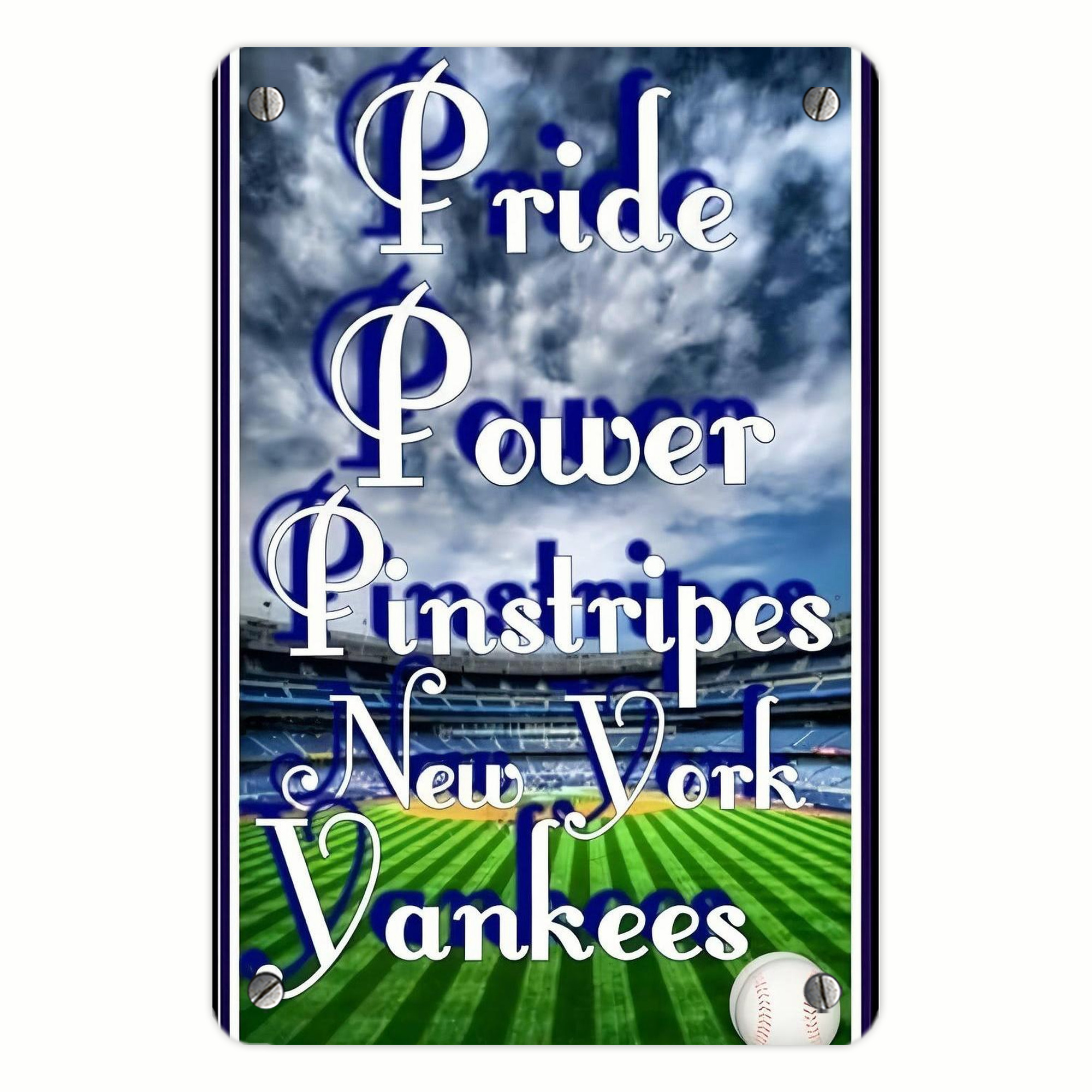 New York Yankees 309 Metal Tin Sign 8x12inch - High-Quality Full-Print Decorative Wall Art, Durable Rust-Resistant Metal Plaque For Living Room, Bedroom, Kitchen, Office, Bar Décor