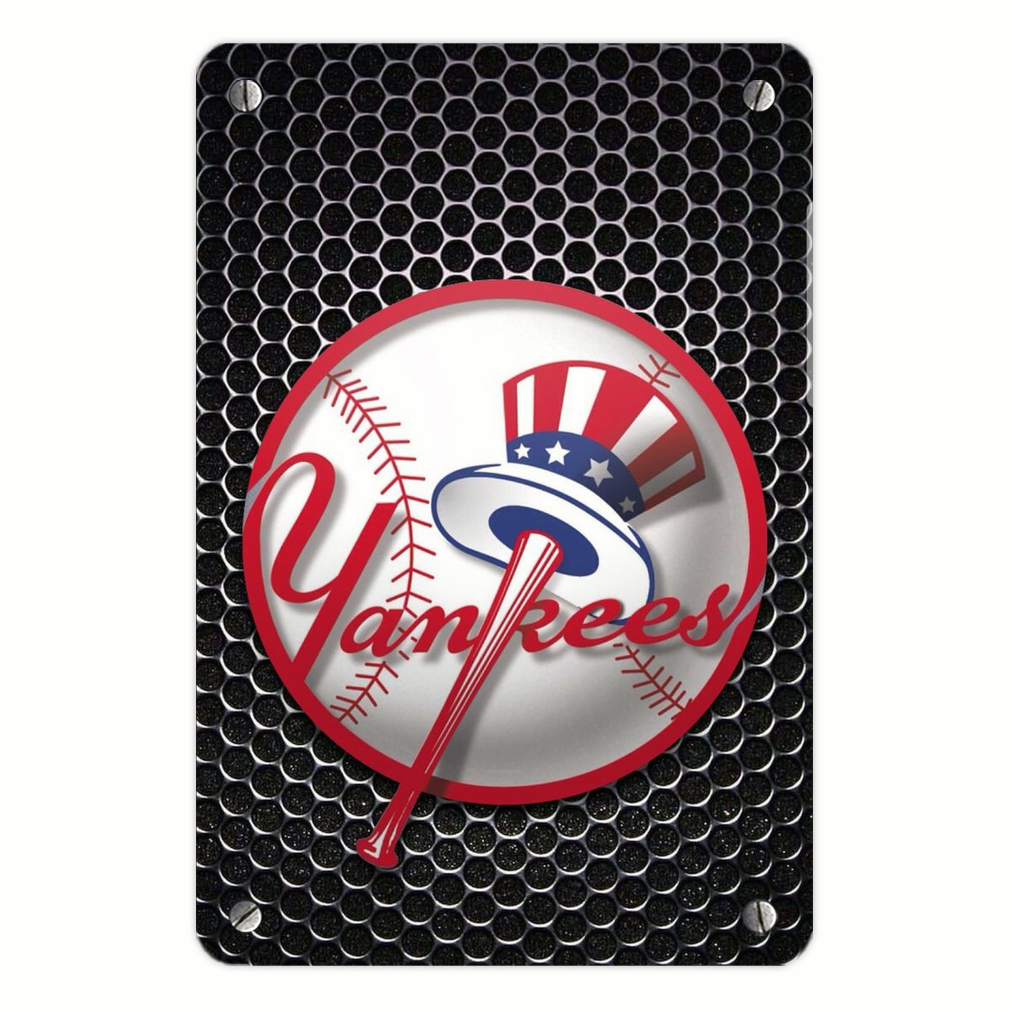 New York Yankees 221 Metal Tin Sign 8x12inch - High-Quality Full-Print Decorative Wall Art, Durable Rust-Resistant Metal Plaque For Living Room, Bedroom, Kitchen, Office, Bar Décor