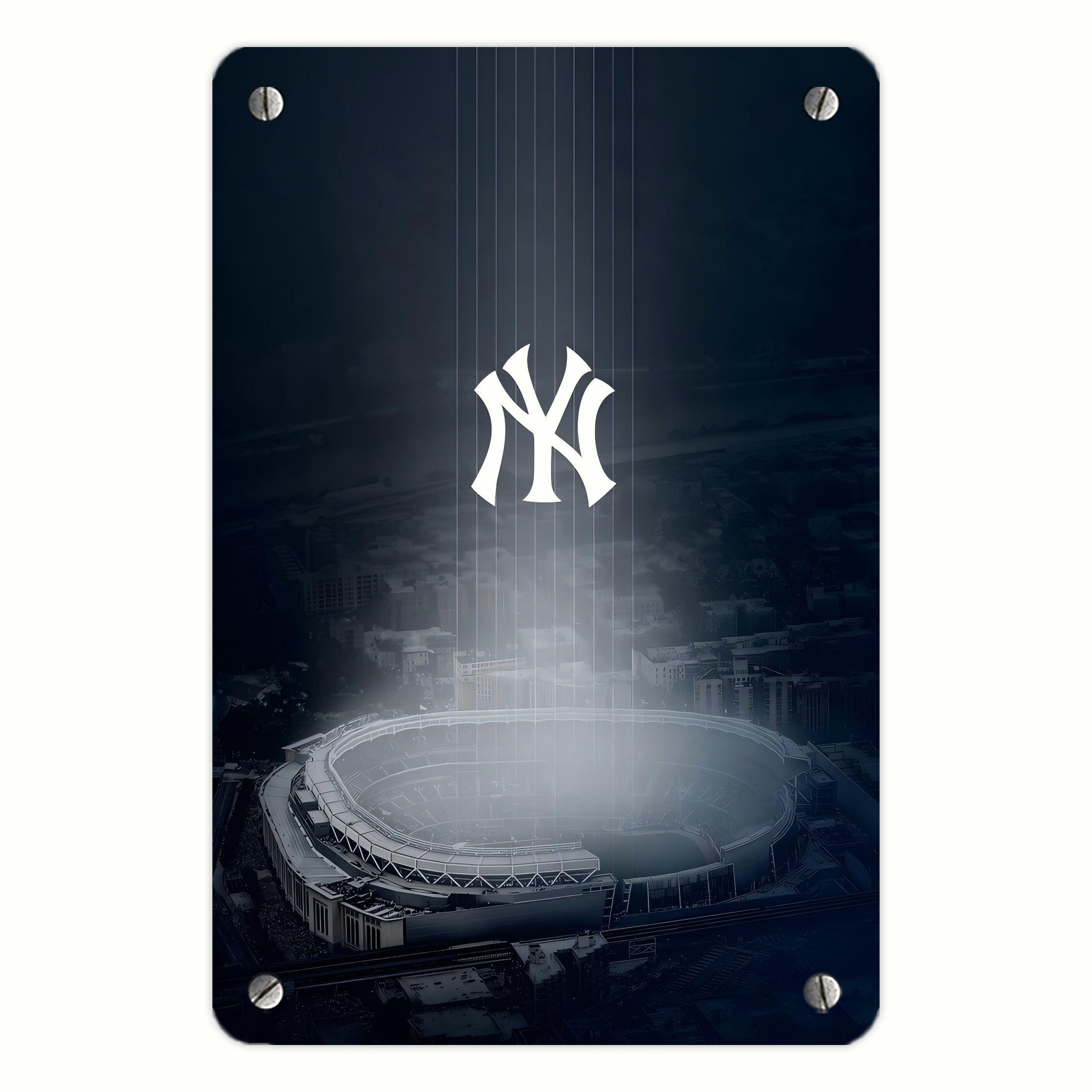 New York Yankees 225 Metal Tin Sign 8x12inch - High-Quality Full-Print Decorative Wall Art, Durable Rust-Resistant Metal Plaque For Living Room, Bedroom, Kitchen, Office, Bar Décor