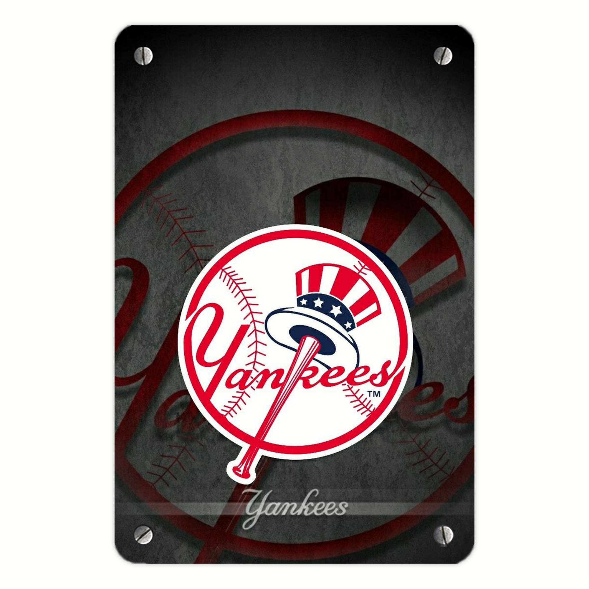 New York Yankees 228 Metal Tin Sign 8x12inch - High-Quality Full-Print Decorative Wall Art, Durable Rust-Resistant Metal Plaque For Living Room, Bedroom, Kitchen, Office, Bar Décor