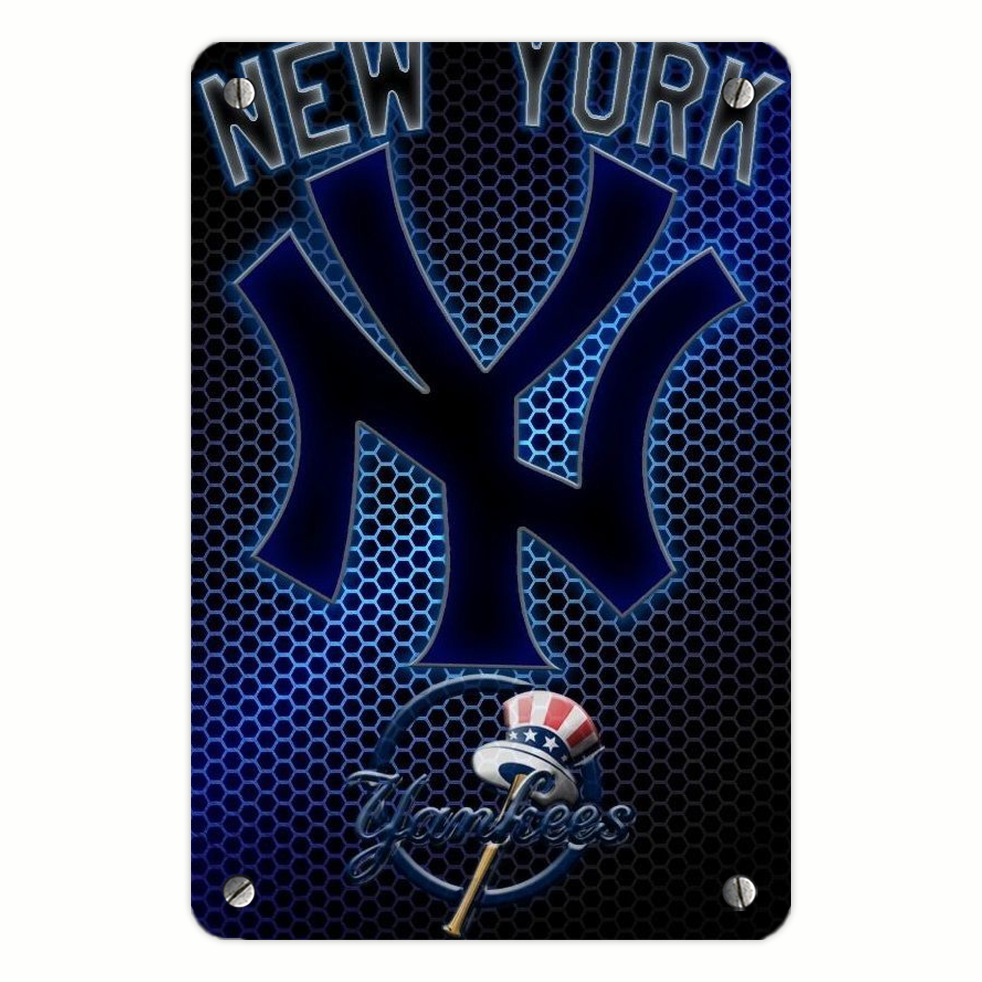 New York Yankees 319 Metal Tin Sign 8x12inch - High-Quality Full-Print Decorative Wall Art, Durable Rust-Resistant Metal Plaque For Living Room, Bedroom, Kitchen, Office, Bar Décor