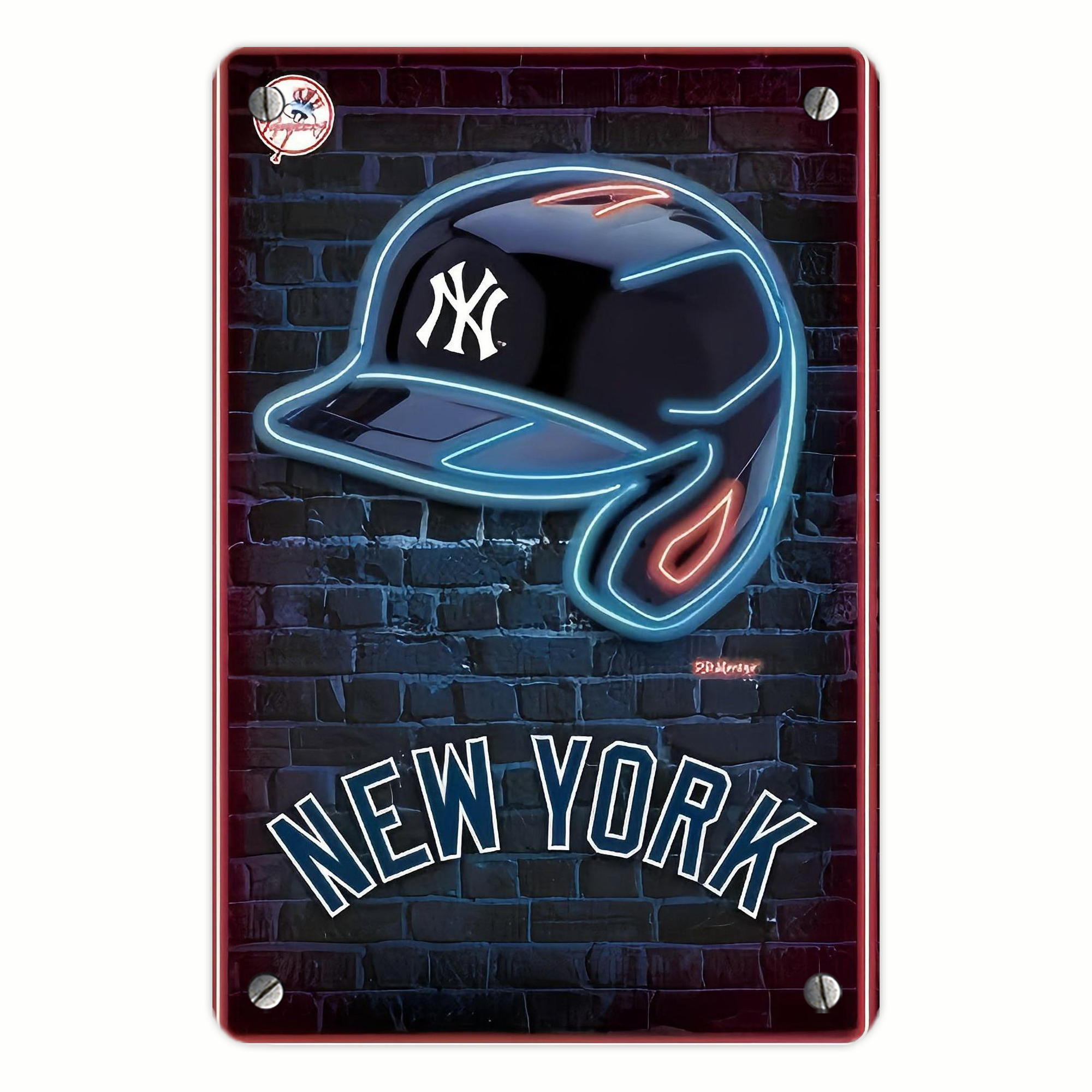 New York Yankees 230 Metal Tin Sign 8x12inch - High-Quality Full-Print Decorative Wall Art, Durable Rust-Resistant Metal Plaque For Living Room, Bedroom, Kitchen, Office, Bar Décor