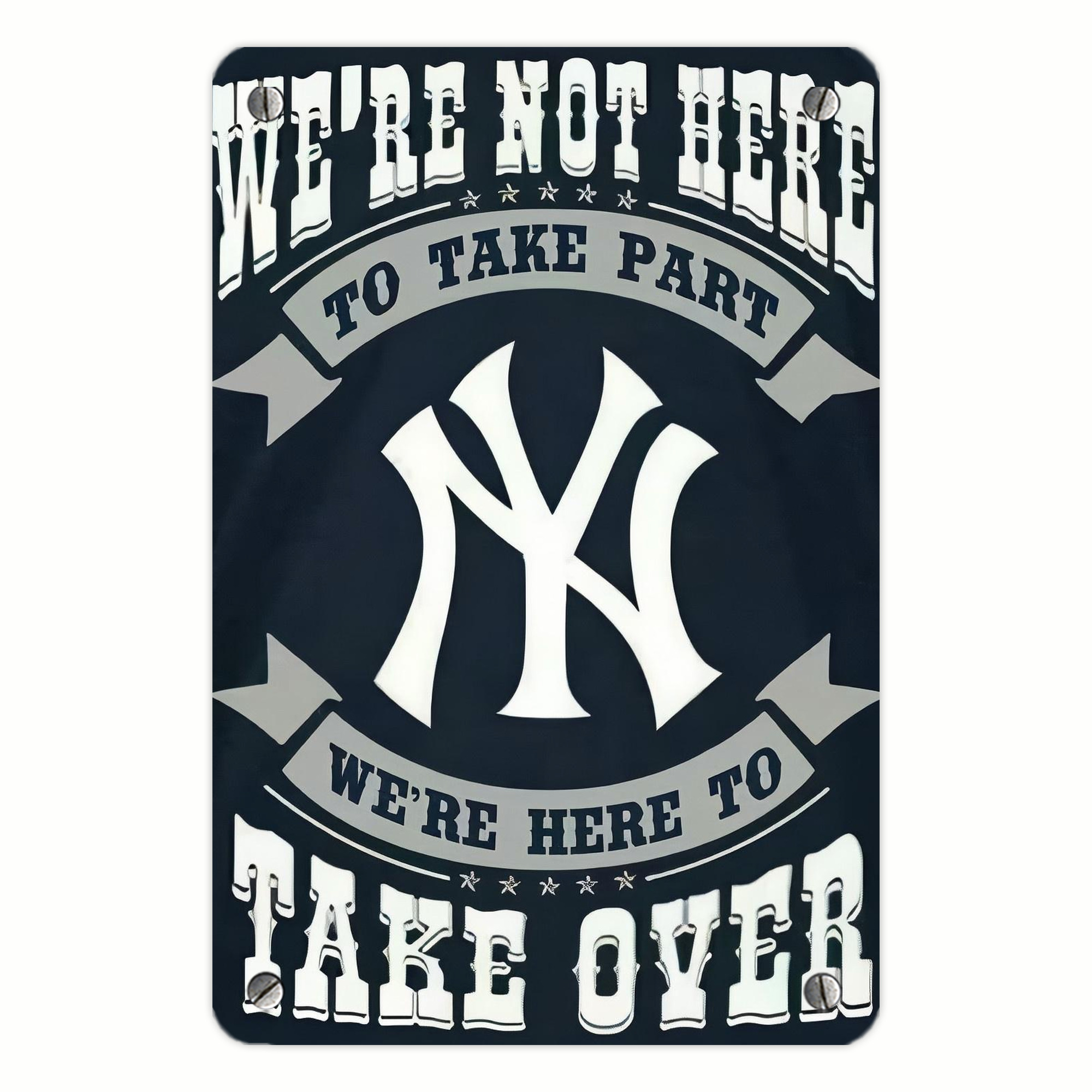 New York Yankees 302 Metal Tin Sign 8x12inch - High-Quality Full-Print Decorative Wall Art, Durable Rust-Resistant Metal Plaque For Living Room, Bedroom, Kitchen, Office, Bar Décor