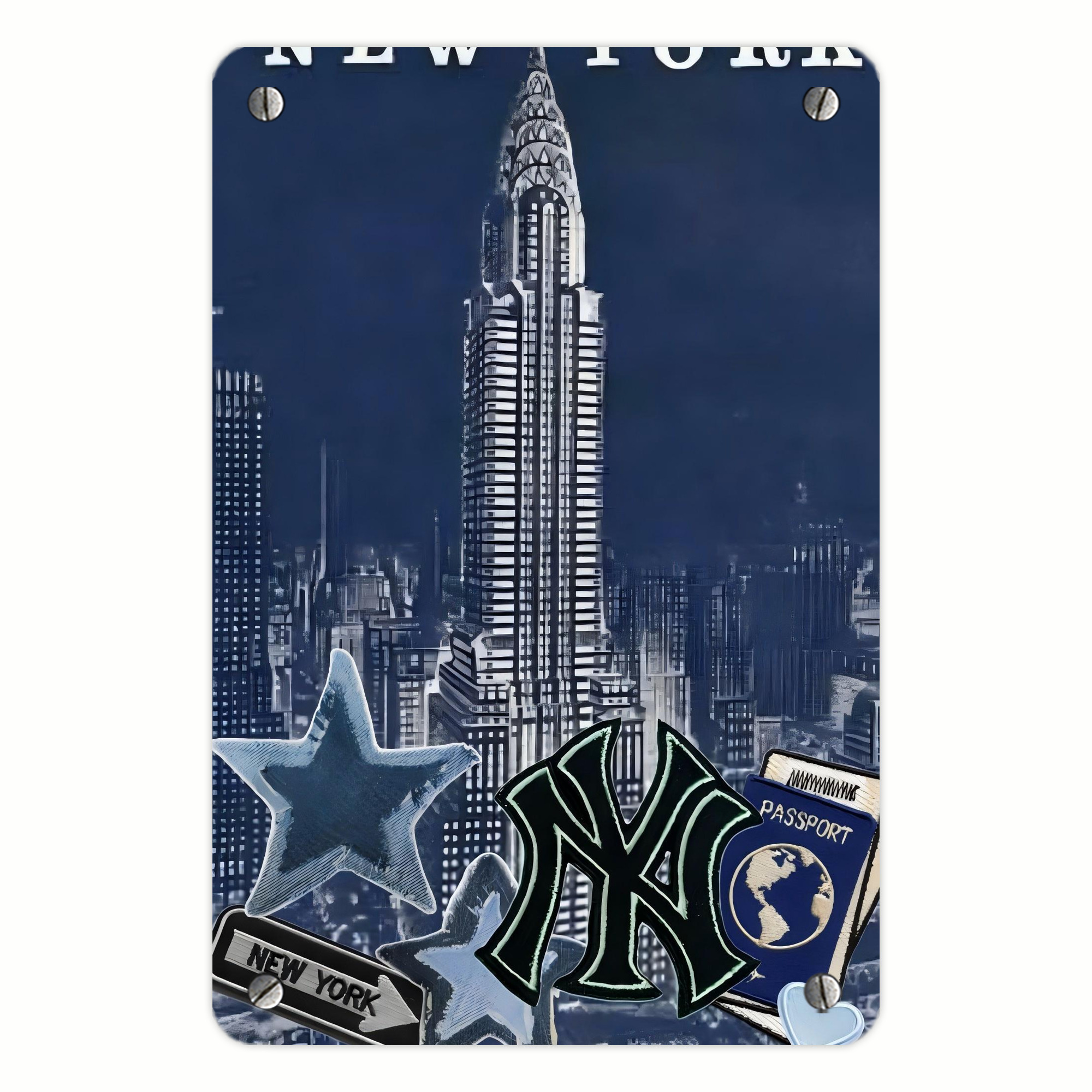 New York Yankees 331 Metal Tin Sign 8x12inch - High-Quality Full-Print Decorative Wall Art, Durable Rust-Resistant Metal Plaque For Living Room, Bedroom, Kitchen, Office, Bar Décor