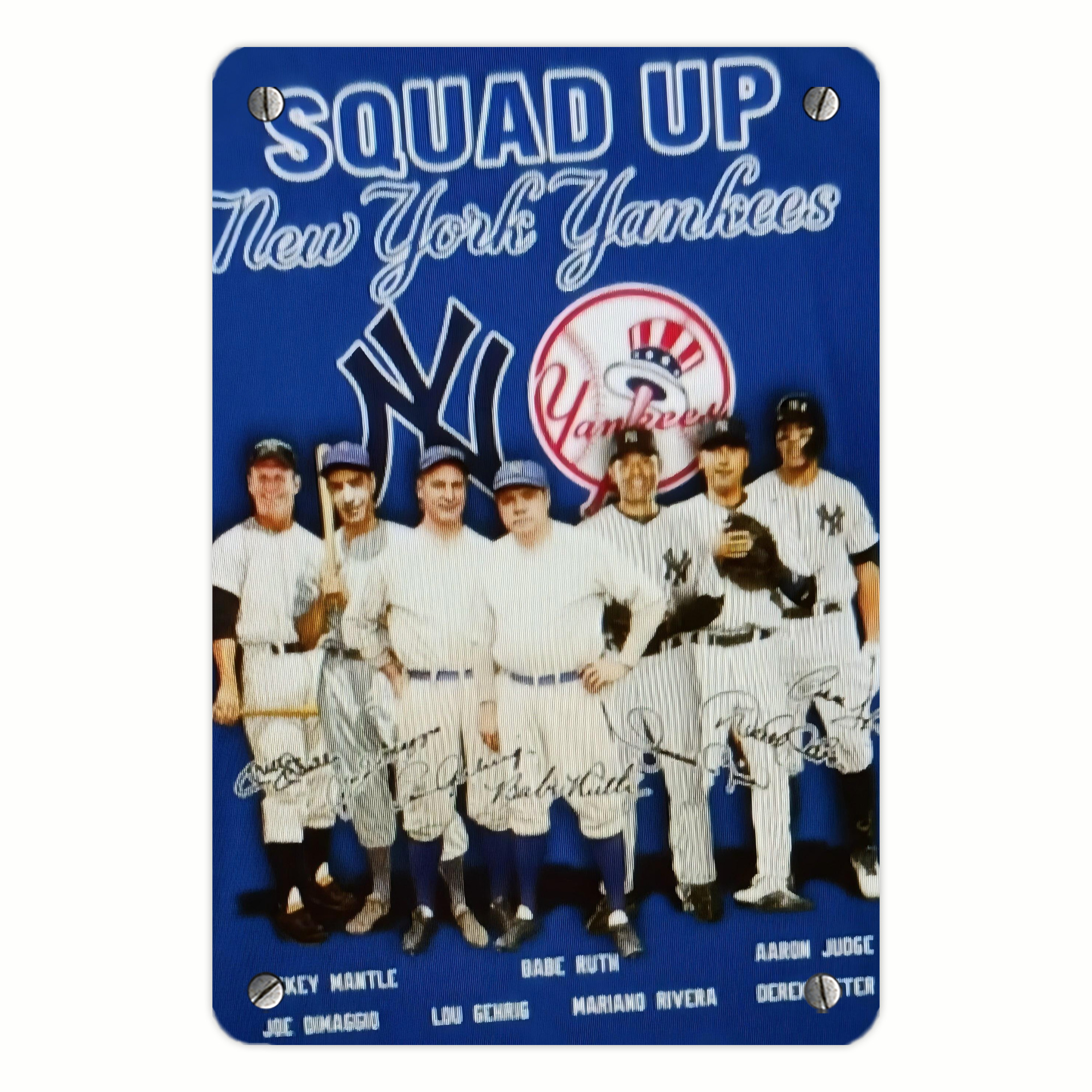 New York Yankees 312 Metal Tin Sign 8x12inch - High-Quality Full-Print Decorative Wall Art, Durable Rust-Resistant Metal Plaque For Living Room, Bedroom, Kitchen, Office, Bar Décor