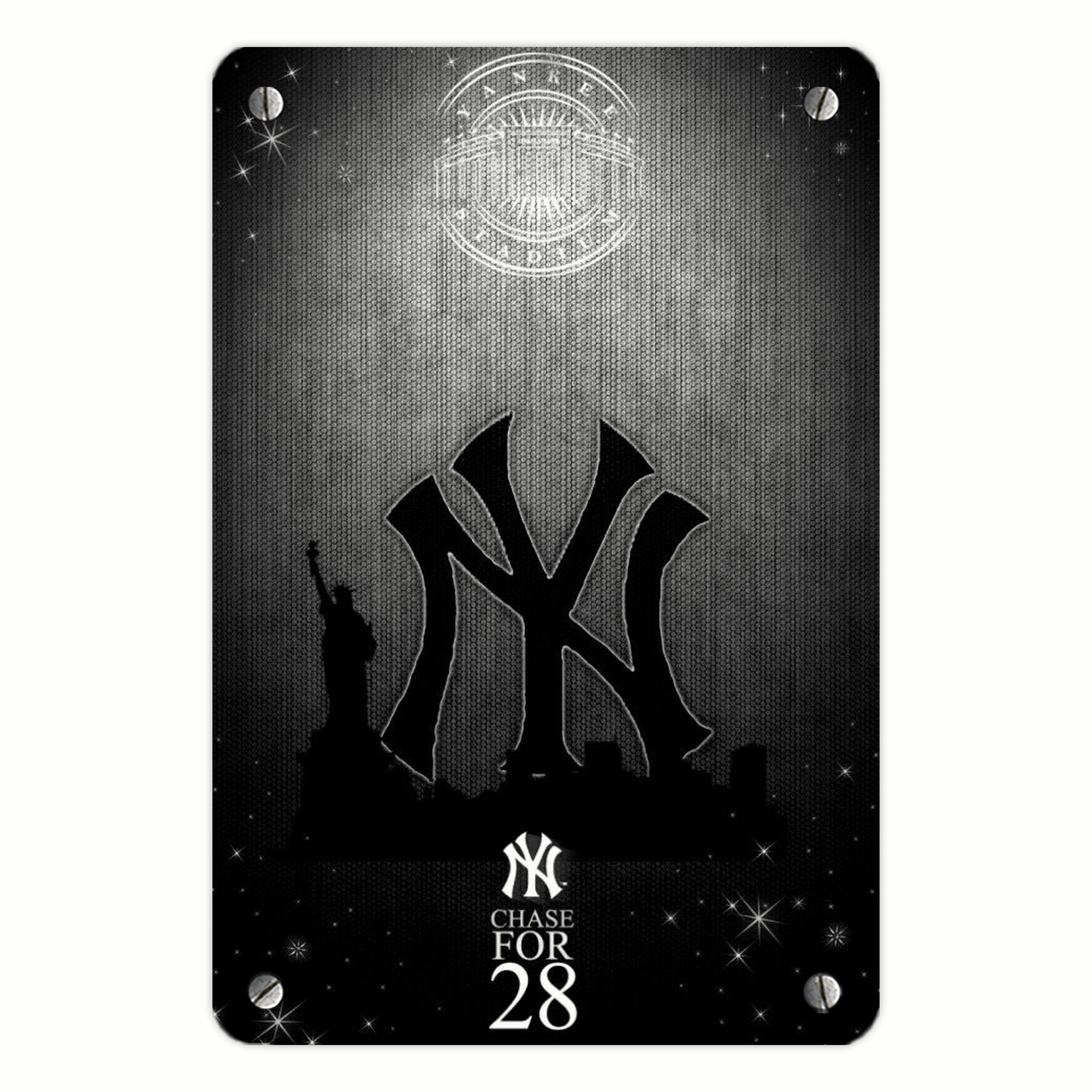 New York Yankees 313 Metal Tin Sign 8x12inch - High-Quality Full-Print Decorative Wall Art, Durable Rust-Resistant Metal Plaque For Living Room, Bedroom, Kitchen, Office, Bar Décor