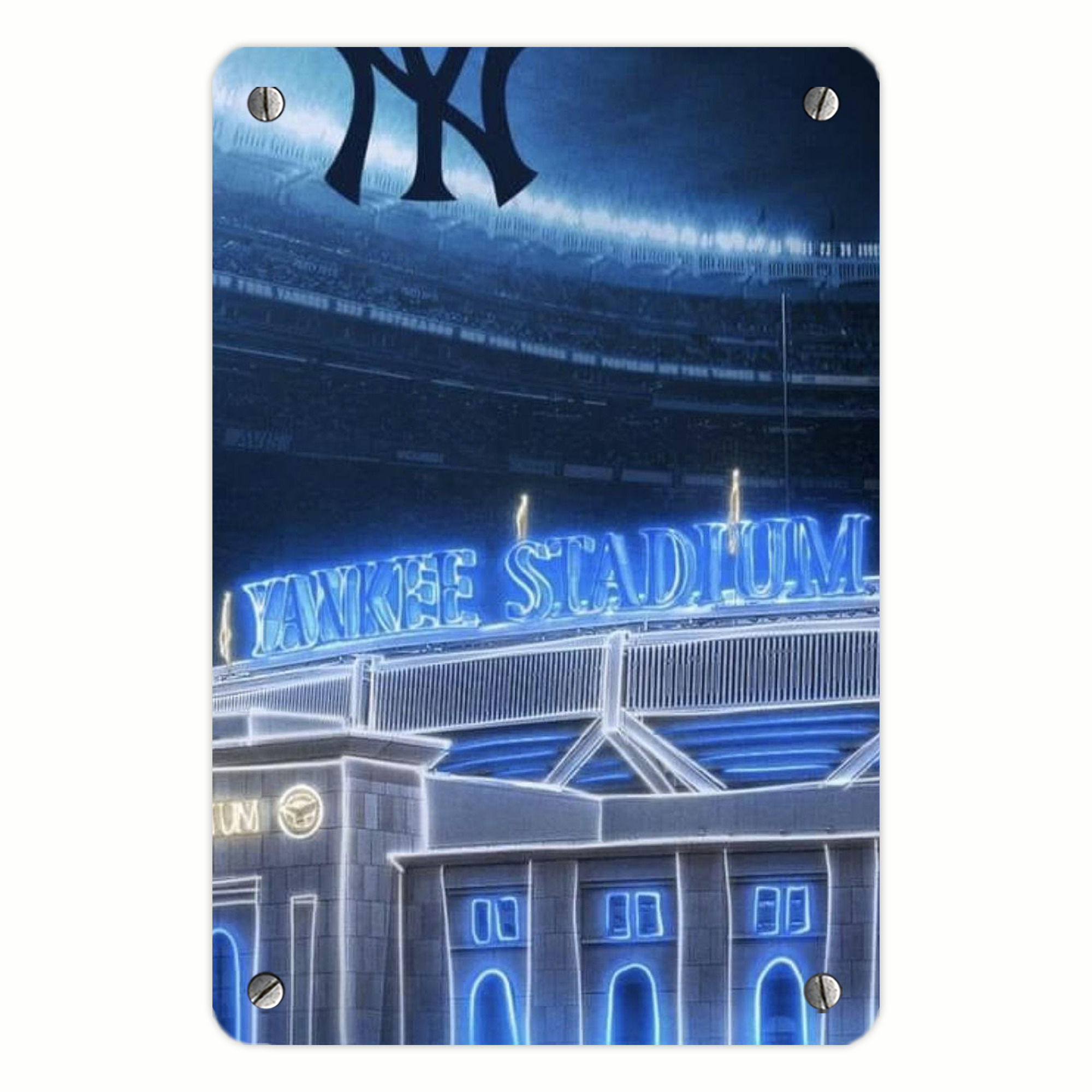 New York Yankees 328 Metal Tin Sign 8x12inch - High-Quality Full-Print Decorative Wall Art, Durable Rust-Resistant Metal Plaque For Living Room, Bedroom, Kitchen, Office, Bar Décor