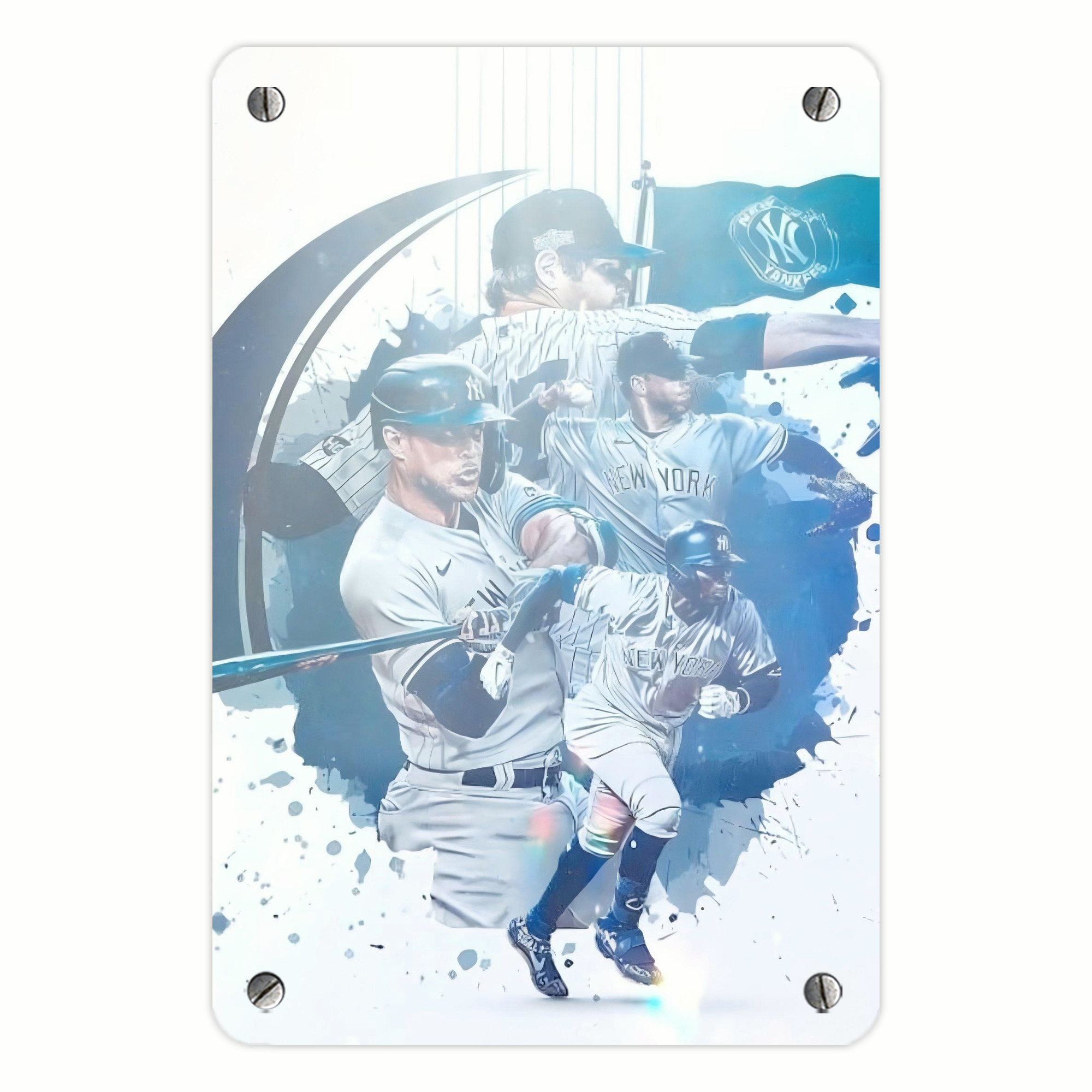 New York Yankees 329 Metal Tin Sign 8x12inch - High-Quality Full-Print Decorative Wall Art, Durable Rust-Resistant Metal Plaque For Living Room, Bedroom, Kitchen, Office, Bar Décor