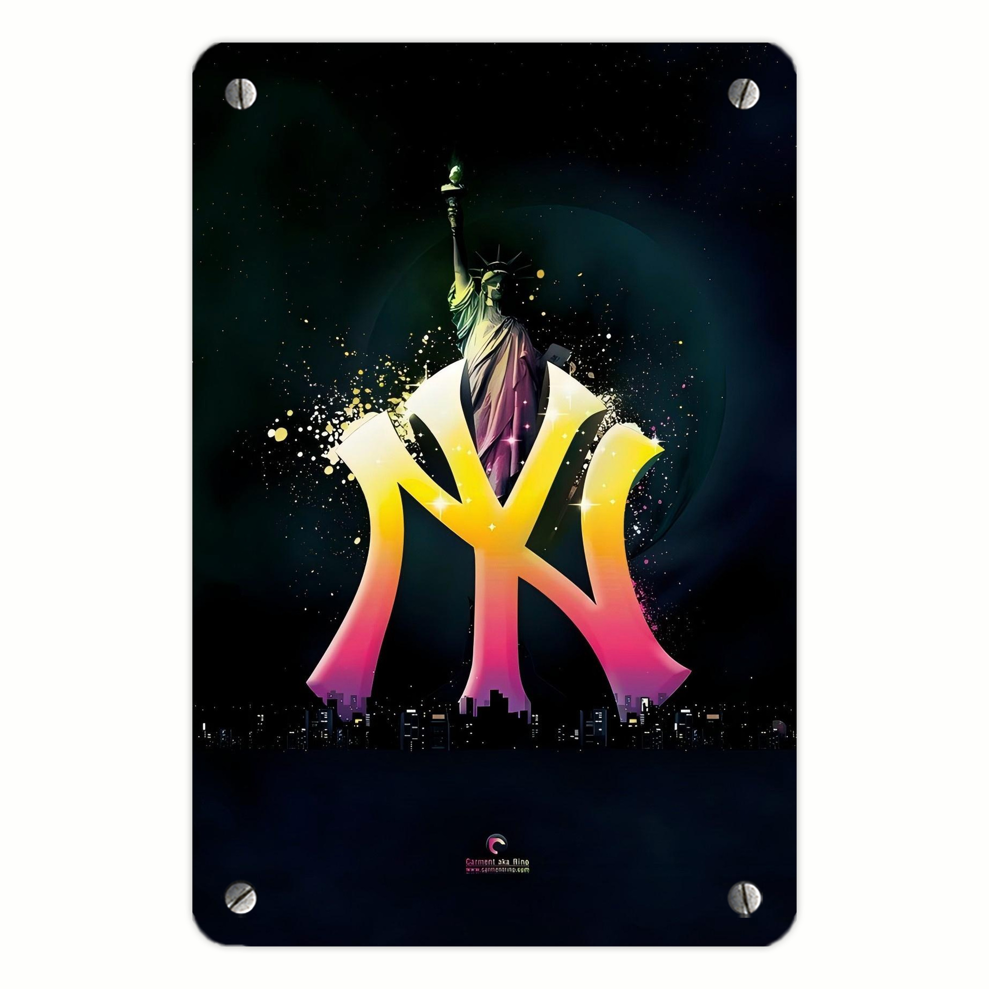 New York Yankees 335 Metal Tin Sign 8x12inch - High-Quality Full-Print Decorative Wall Art, Durable Rust-Resistant Metal Plaque For Living Room, Bedroom, Kitchen, Office, Bar Décor