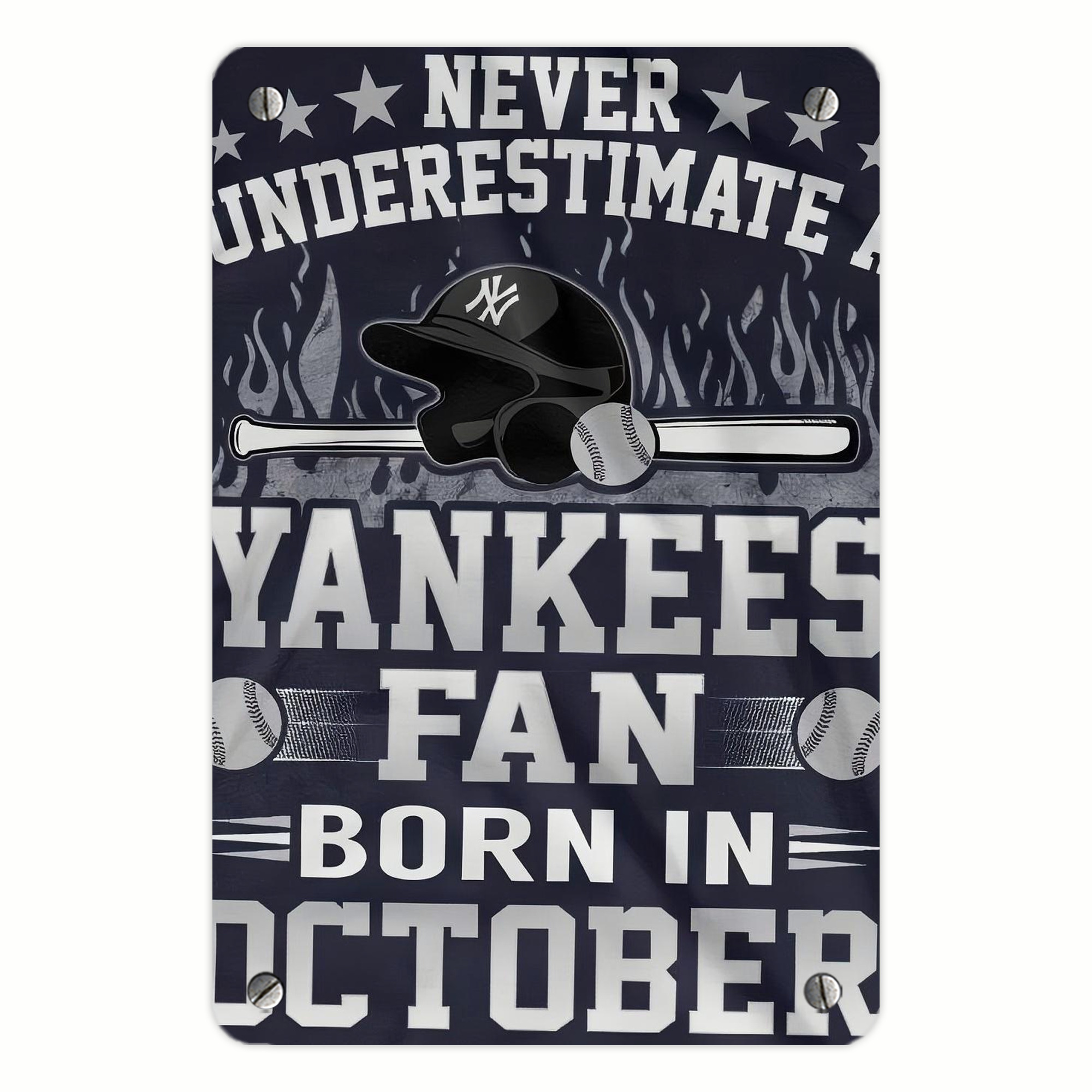 New York Yankees 349 Metal Tin Sign 8x12inch - High-Quality Full-Print Decorative Wall Art, Durable Rust-Resistant Metal Plaque For Living Room, Bedroom, Kitchen, Office, Bar Décor