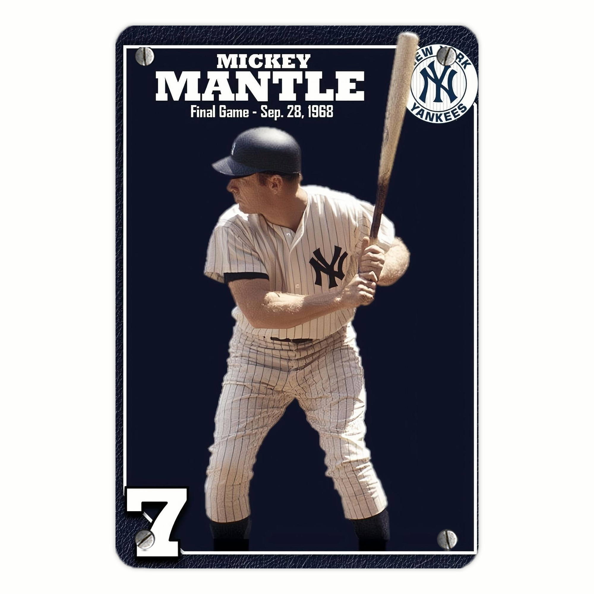 New York Yankees 344 Metal Tin Sign 8x12inch - High-Quality Full-Print Decorative Wall Art, Durable Rust-Resistant Metal Plaque For Living Room, Bedroom, Kitchen, Office, Bar Décor