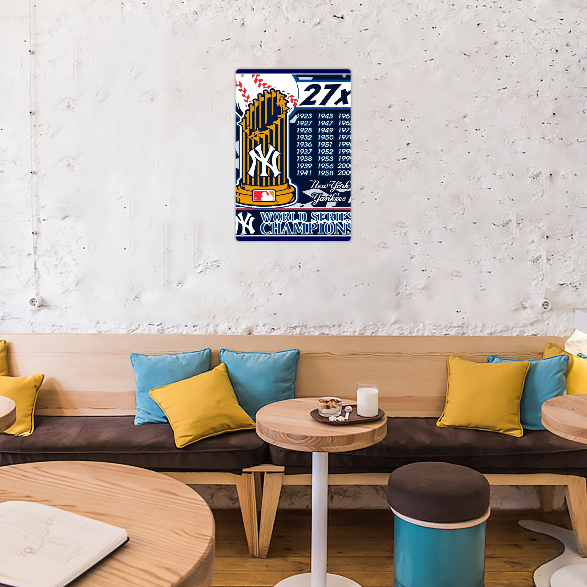 New York Yankees 108 8x12inch Vertical Aluminum Sign - Durable Fade-Resistant Indoor/Outdoor Safety & Information Plaque For Office, Hotel, Restaurant, Bar, Public Spaces