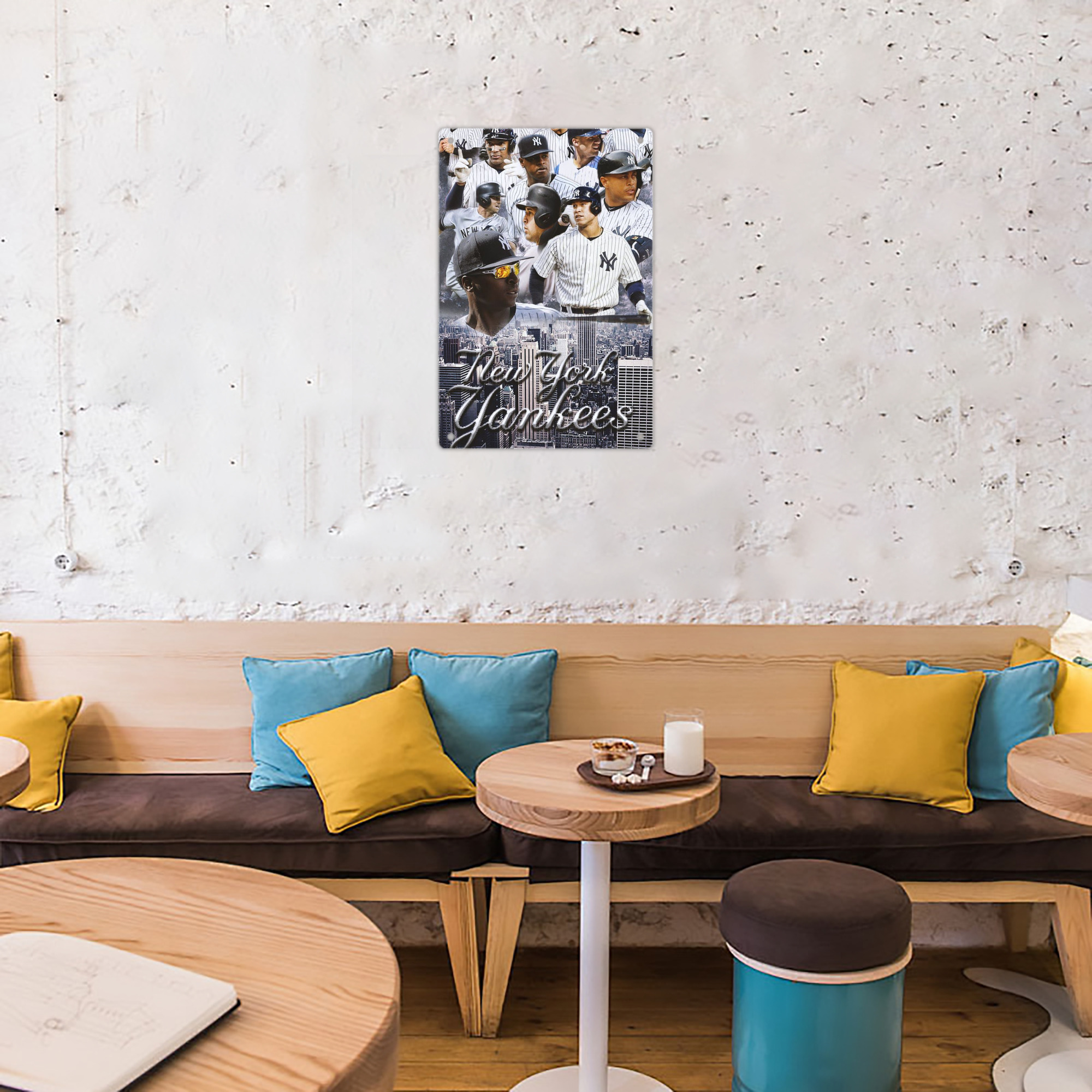 New York Yankees 101 8x12inch Vertical Aluminum Sign - Durable Fade-Resistant Indoor/Outdoor Safety & Information Plaque For Office, Hotel, Restaurant, Bar, Public Spaces