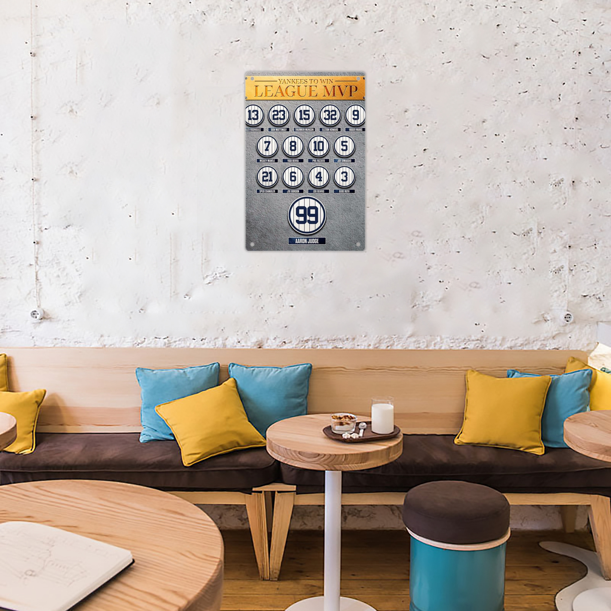 New York Yankees 107 8x12inch Vertical Aluminum Sign - Durable Fade-Resistant Indoor/Outdoor Safety & Information Plaque For Office, Hotel, Restaurant, Bar, Public Spaces