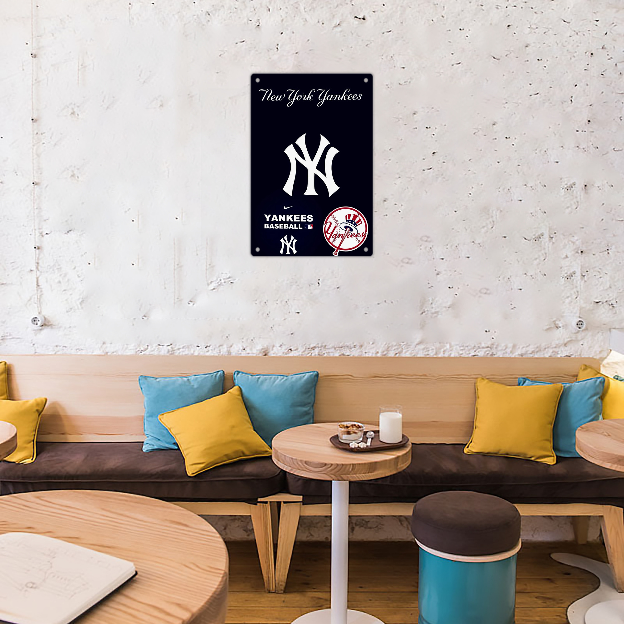 New York Yankees 122 8x12inch Vertical Aluminum Sign - Durable Fade-Resistant Indoor/Outdoor Safety & Information Plaque For Office, Hotel, Restaurant, Bar, Public Spaces