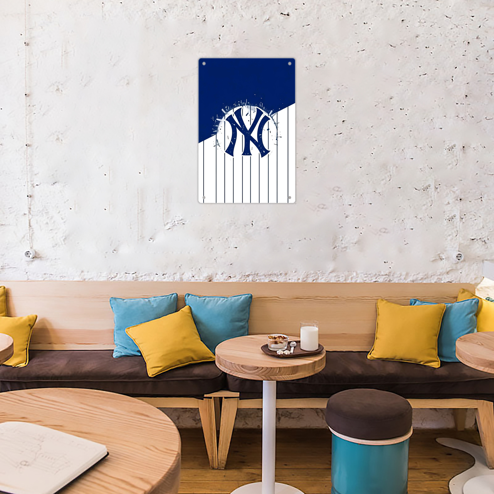 New York Yankees 106 8x12inch Vertical Aluminum Sign - Durable Fade-Resistant Indoor/Outdoor Safety & Information Plaque For Office, Hotel, Restaurant, Bar, Public Spaces