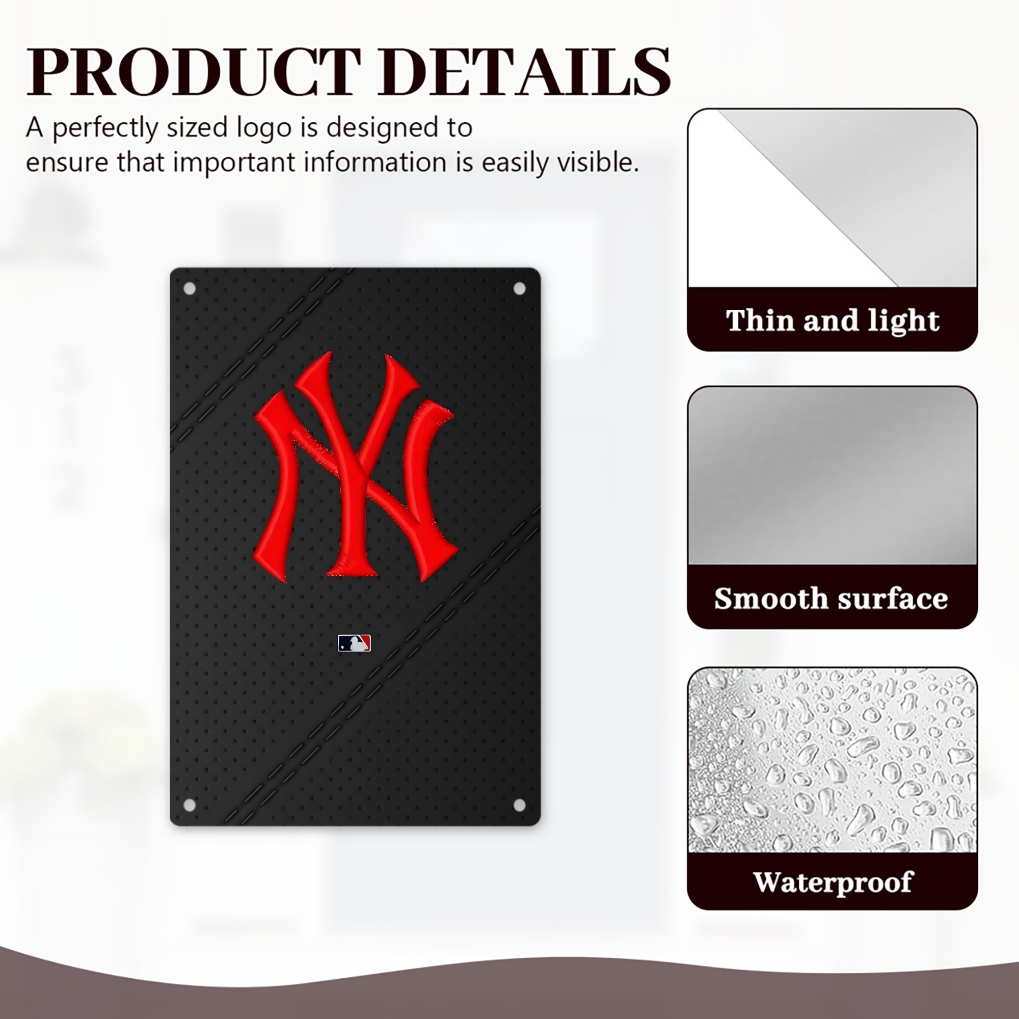 New York Yankees 121 8x12inch Vertical Aluminum Sign - Durable Fade-Resistant Indoor/Outdoor Safety & Information Plaque For Office, Hotel, Restaurant, Bar, Public Spaces