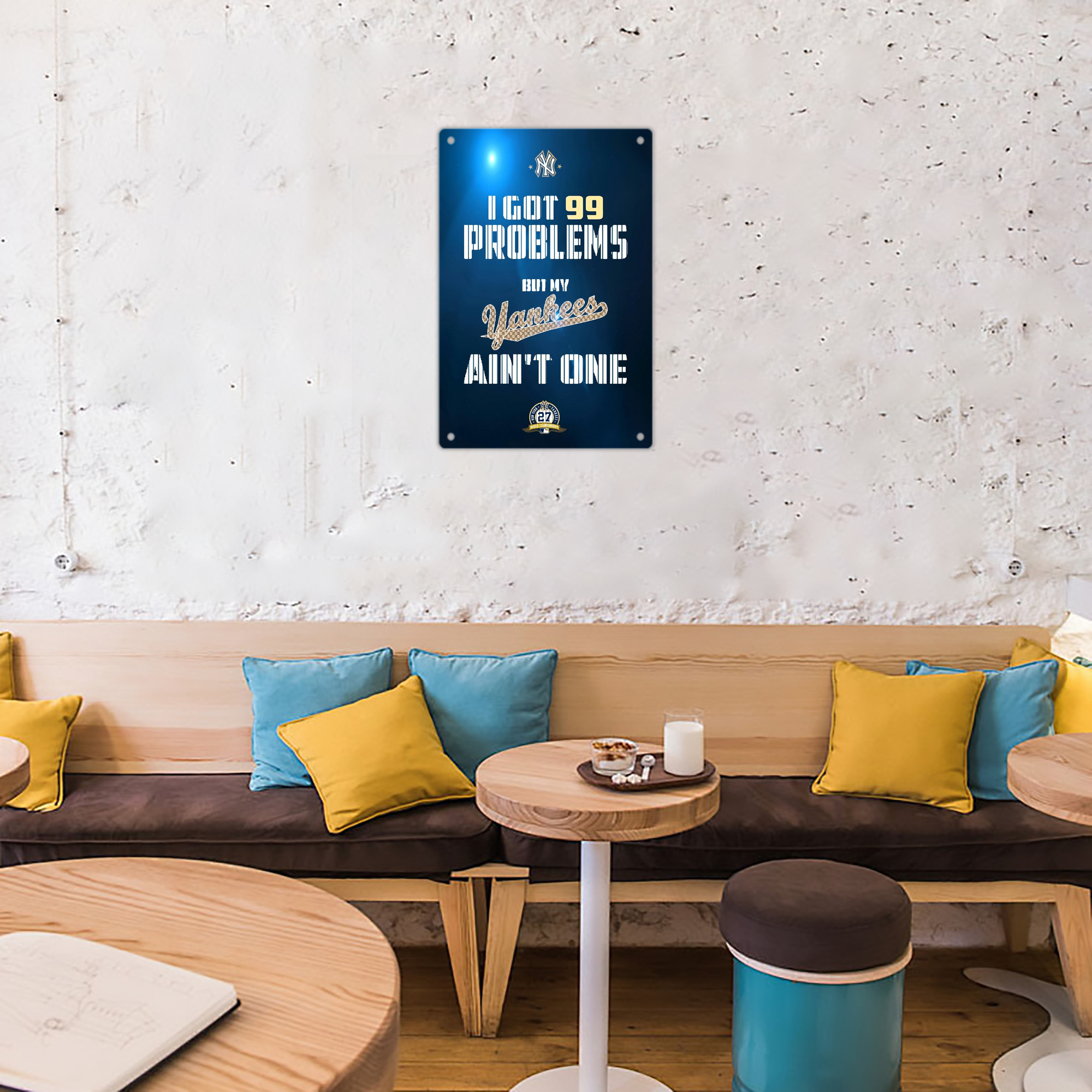 New York Yankees 140 8x12inch Vertical Aluminum Sign - Durable Fade-Resistant Indoor/Outdoor Safety & Information Plaque For Office, Hotel, Restaurant, Bar, Public Spaces