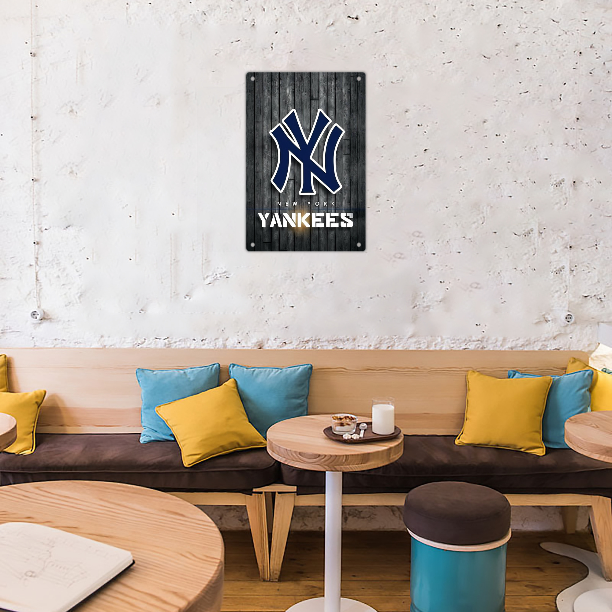 New York Yankees 127 8x12inch Vertical Aluminum Sign - Durable Fade-Resistant Indoor/Outdoor Safety & Information Plaque For Office, Hotel, Restaurant, Bar, Public Spaces
