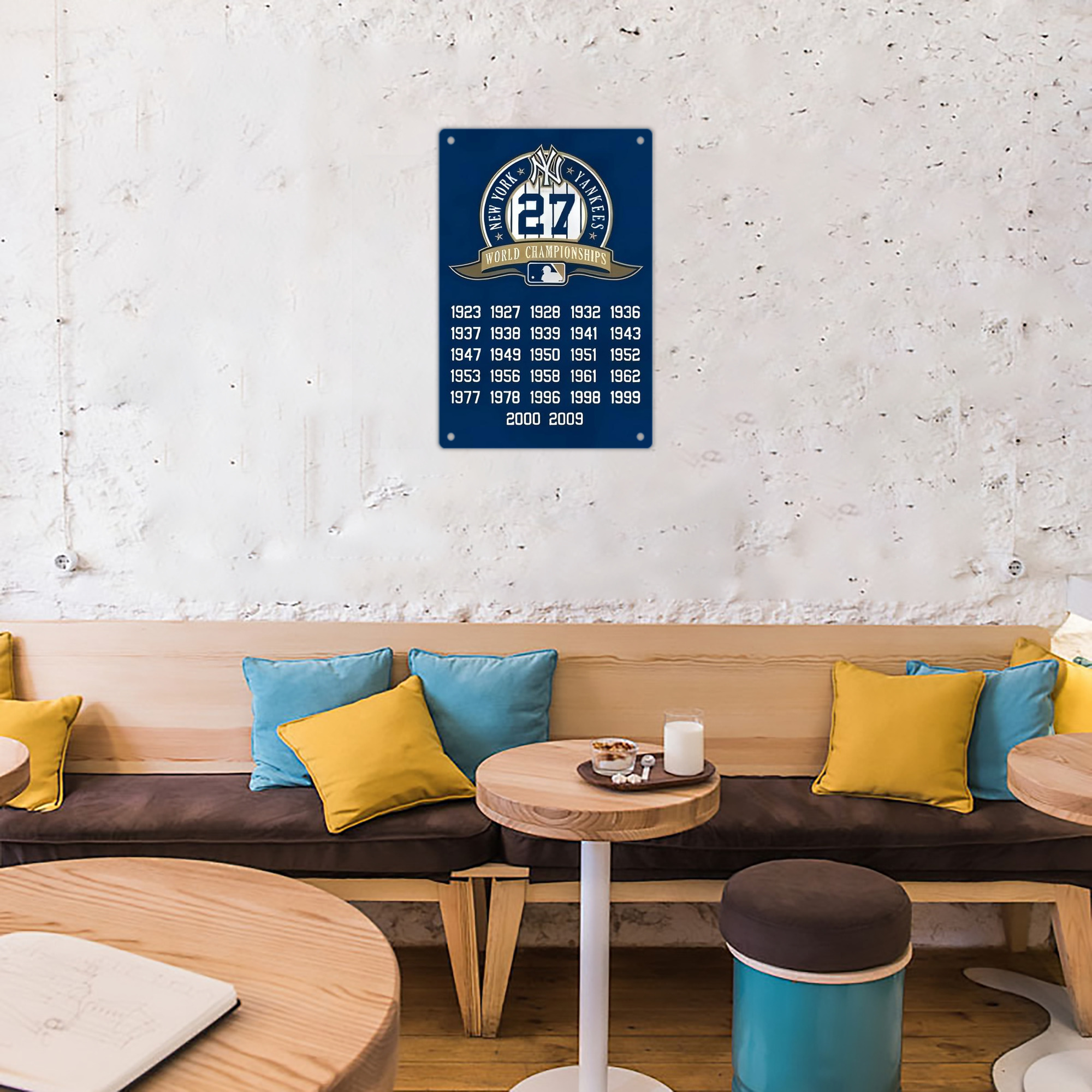 New York Yankees 144 8x12inch Vertical Aluminum Sign - Durable Fade-Resistant Indoor/Outdoor Safety & Information Plaque For Office, Hotel, Restaurant, Bar, Public Spaces