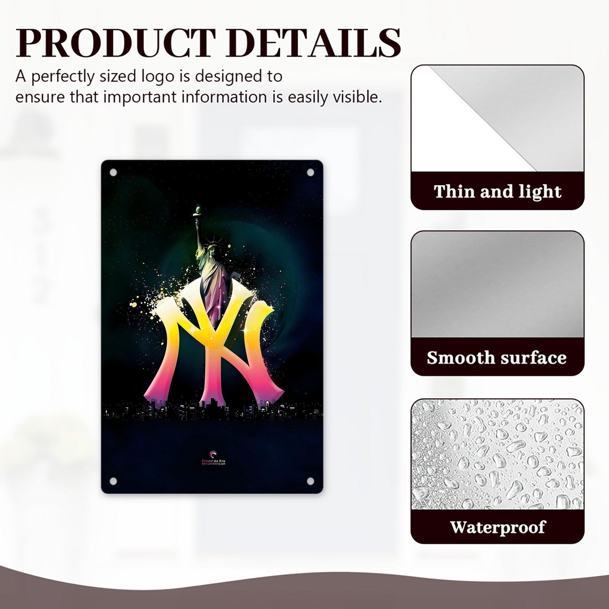 New York Yankees 149 8x12inch Vertical Aluminum Sign - Durable Fade-Resistant Indoor/Outdoor Safety & Information Plaque For Office, Hotel, Restaurant, Bar, Public Spaces