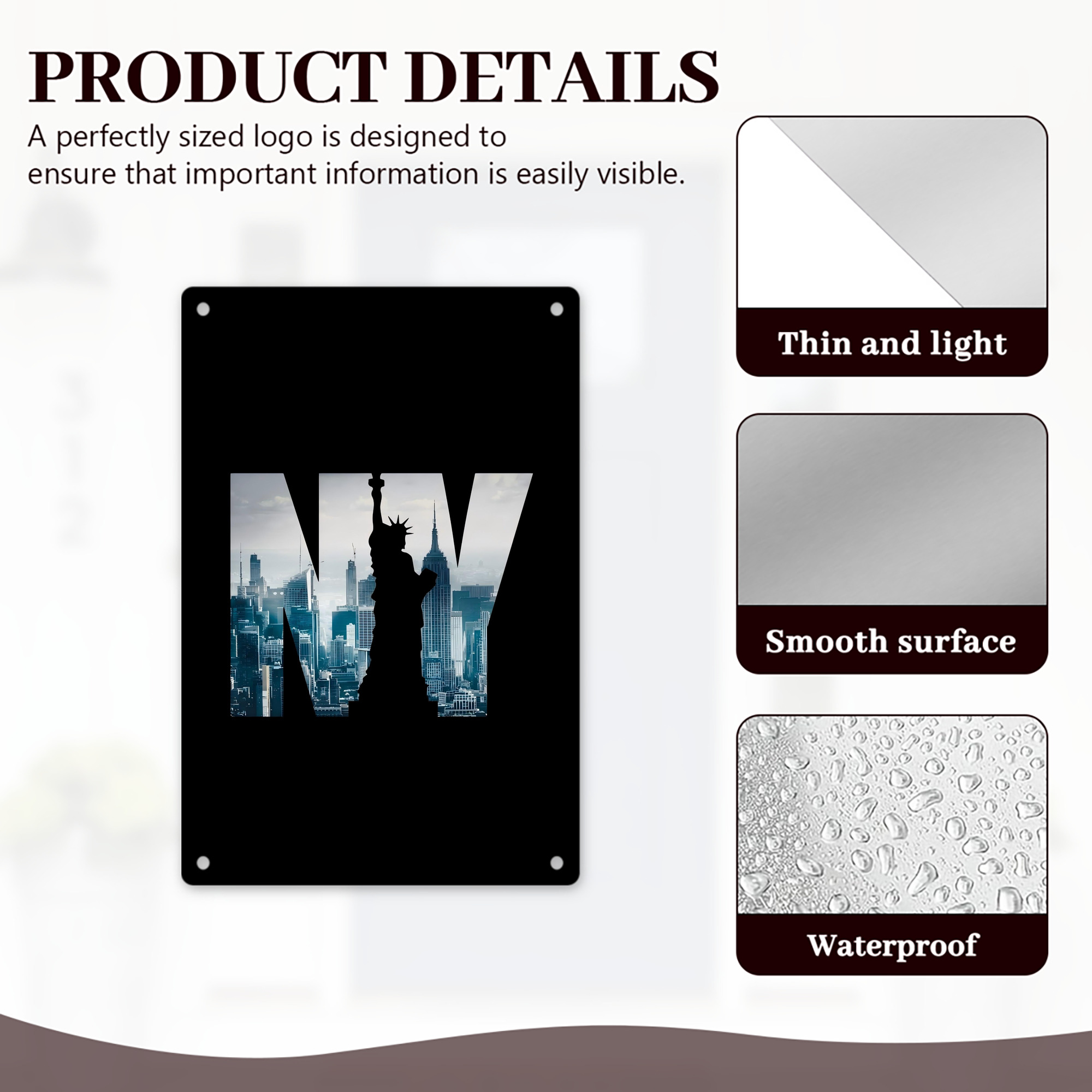 New York Yankees 142 8x12inch Vertical Aluminum Sign - Durable Fade-Resistant Indoor/Outdoor Safety & Information Plaque For Office, Hotel, Restaurant, Bar, Public Spaces