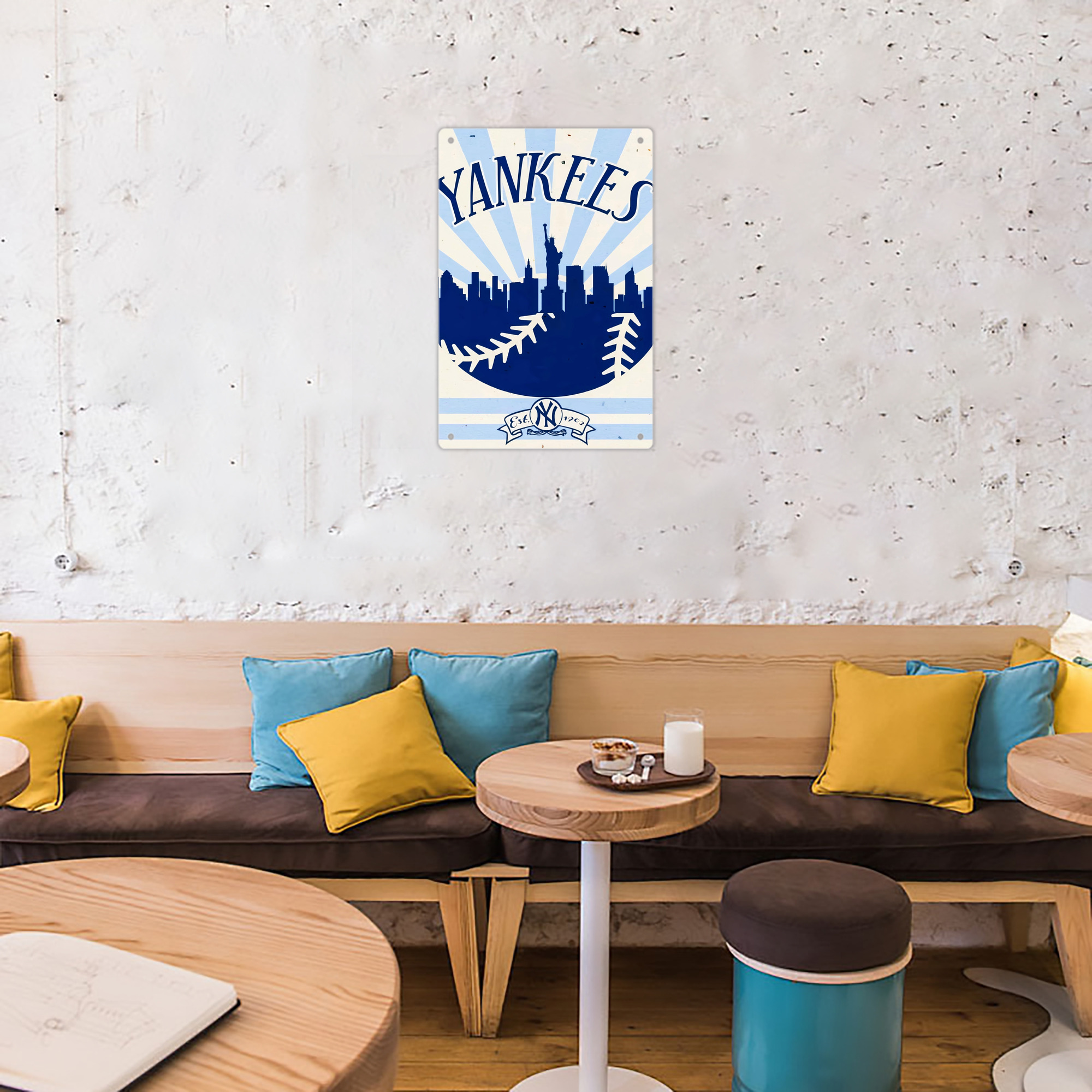 New York Yankees 143 8x12inch Vertical Aluminum Sign - Durable Fade-Resistant Indoor/Outdoor Safety & Information Plaque For Office, Hotel, Restaurant, Bar, Public Spaces