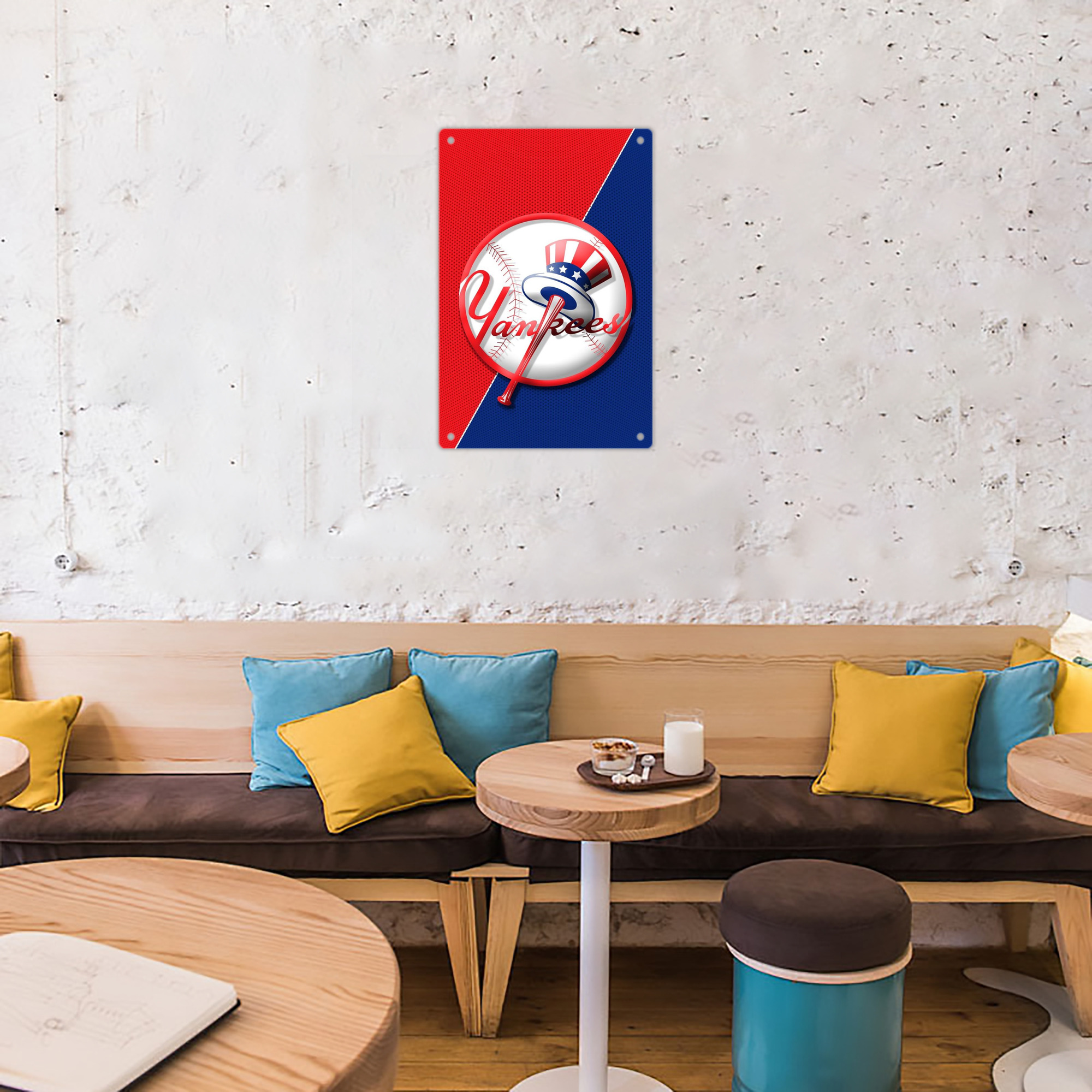 New York Yankees 148 8x12inch Vertical Aluminum Sign - Durable Fade-Resistant Indoor/Outdoor Safety & Information Plaque For Office, Hotel, Restaurant, Bar, Public Spaces