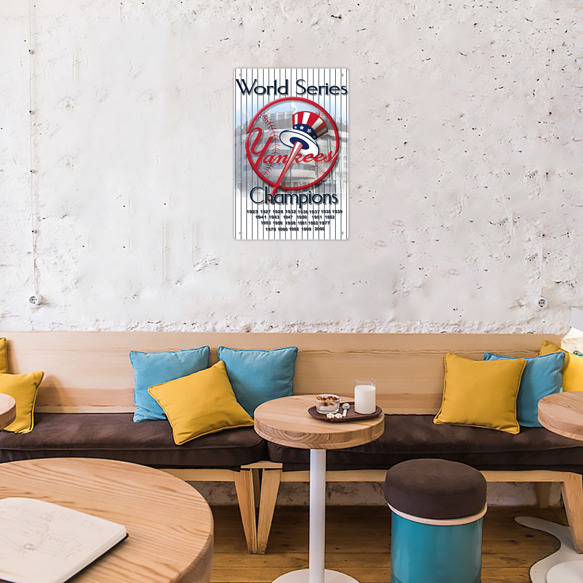 New York Yankees 184 8x12inch Vertical Aluminum Sign - Durable Fade-Resistant Indoor/Outdoor Safety & Information Plaque For Office, Hotel, Restaurant, Bar, Public Spaces