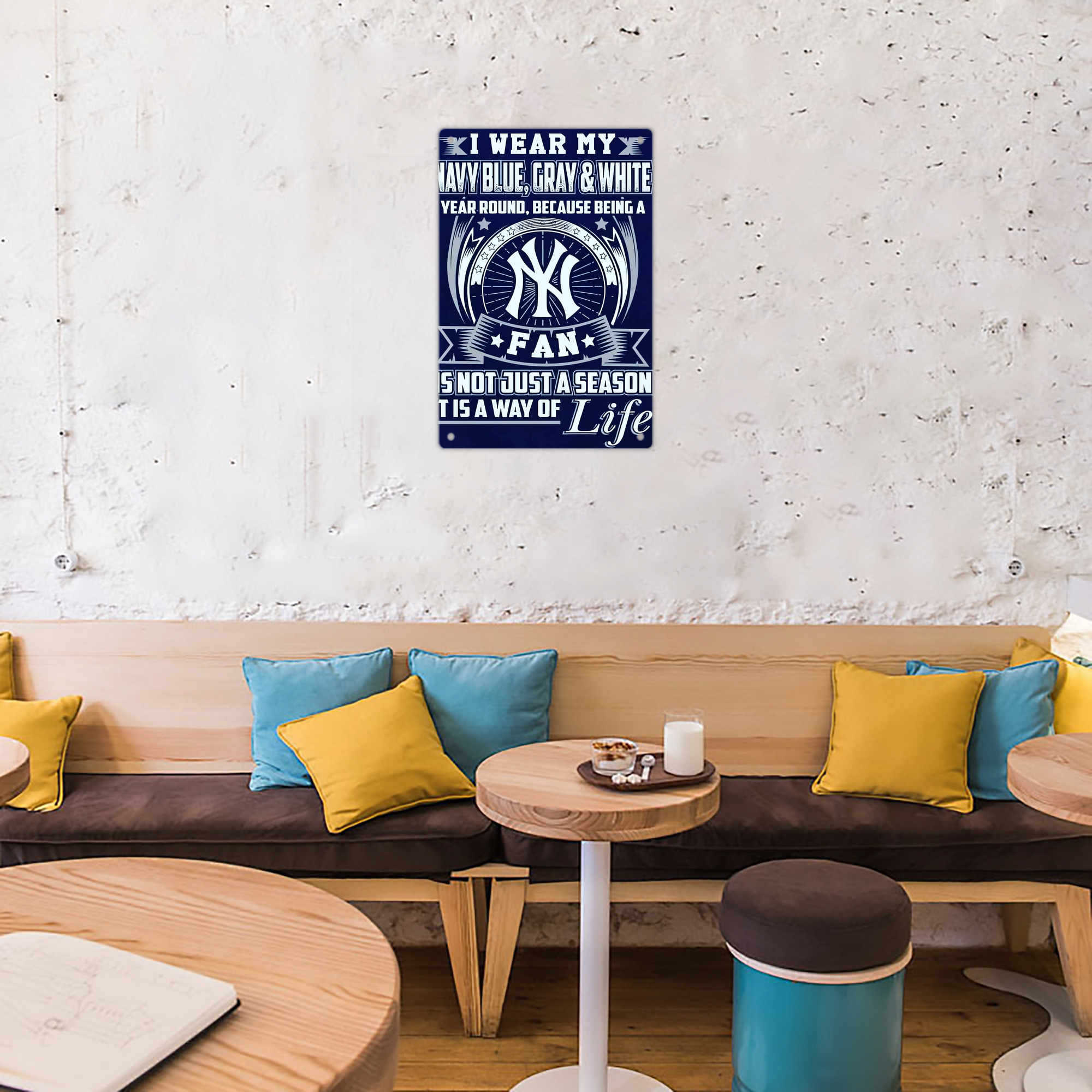 New York Yankees 194 8x12inch Vertical Aluminum Sign - Durable Fade-Resistant Indoor/Outdoor Safety & Information Plaque For Office, Hotel, Restaurant, Bar, Public Spaces