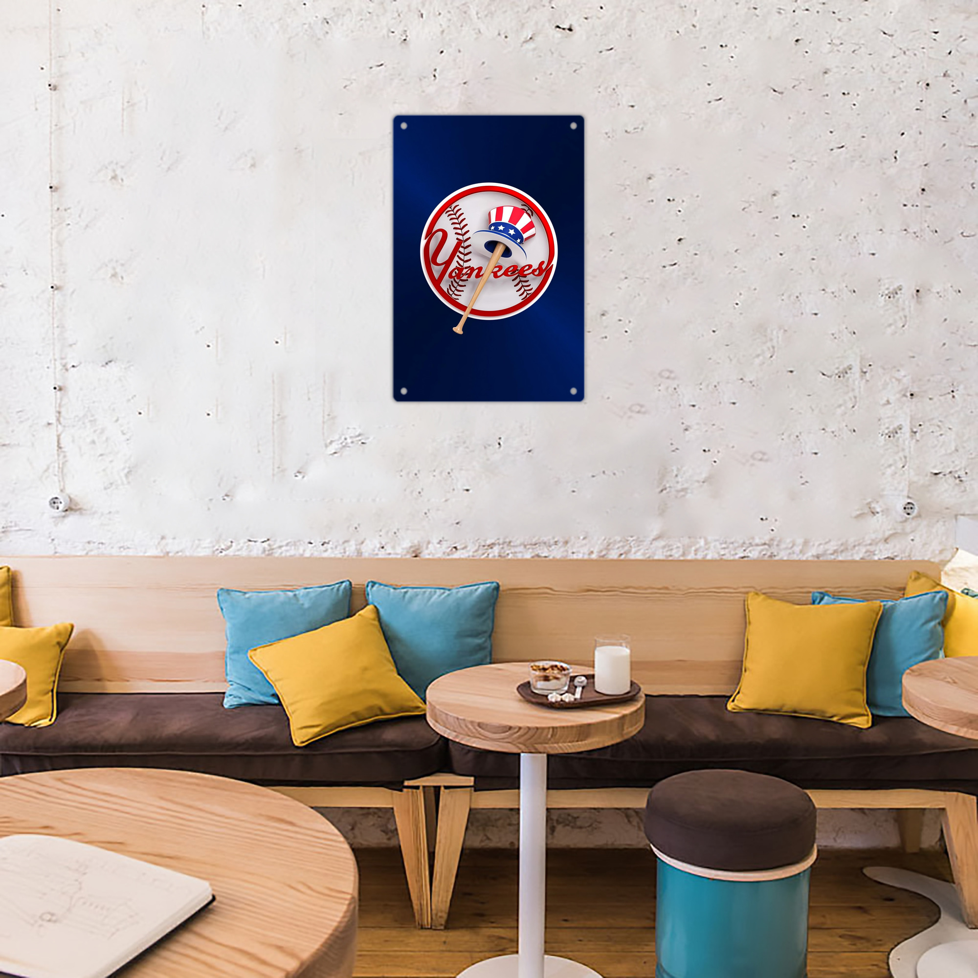New York Yankees 200 8x12inch Vertical Aluminum Sign - Durable Fade-Resistant Indoor/Outdoor Safety & Information Plaque For Office, Hotel, Restaurant, Bar, Public Spaces