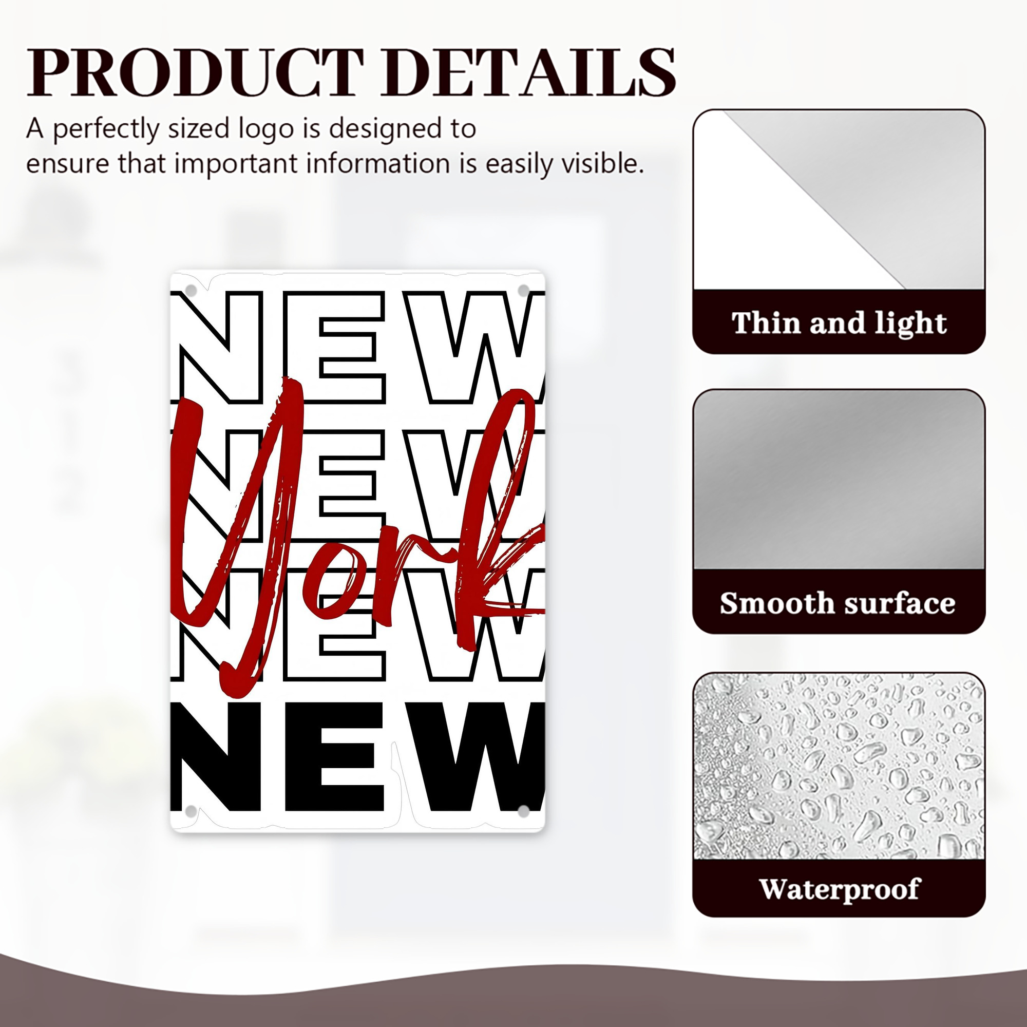 New York Yankees 176 8x12inch Vertical Aluminum Sign - Durable Fade-Resistant Indoor/Outdoor Safety & Information Plaque For Office, Hotel, Restaurant, Bar, Public Spaces