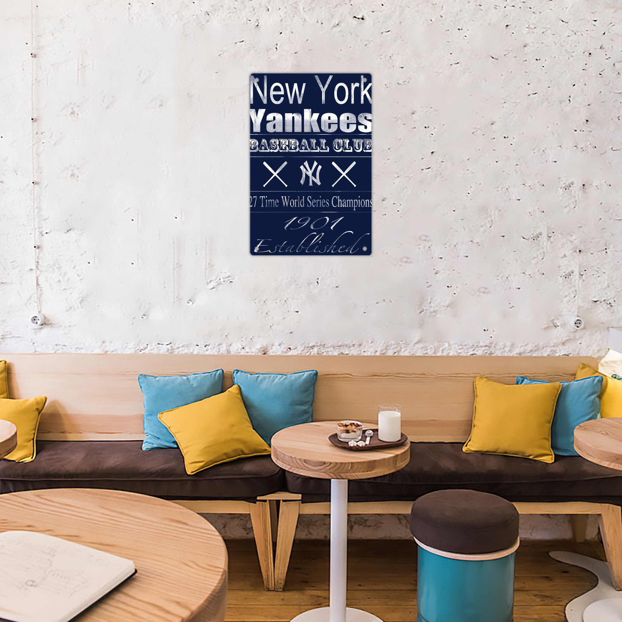 New York Yankees 205 8x12inch Vertical Aluminum Sign - Durable Fade-Resistant Indoor/Outdoor Safety & Information Plaque For Office, Hotel, Restaurant, Bar, Public Spaces