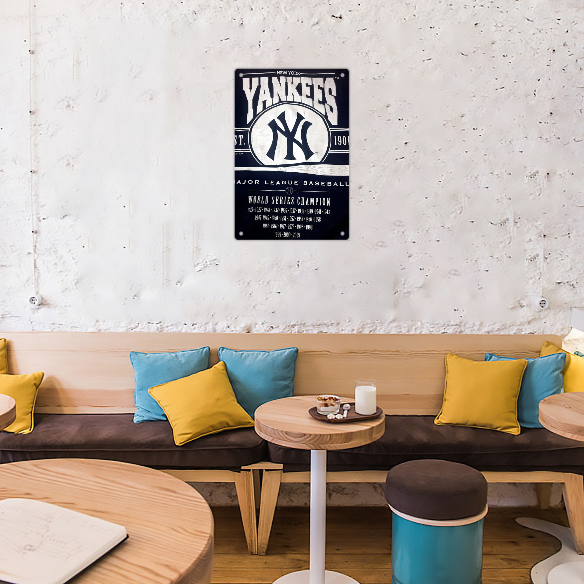 New York Yankees 211 8x12inch Vertical Aluminum Sign - Durable Fade-Resistant Indoor/Outdoor Safety & Information Plaque For Office, Hotel, Restaurant, Bar, Public Spaces