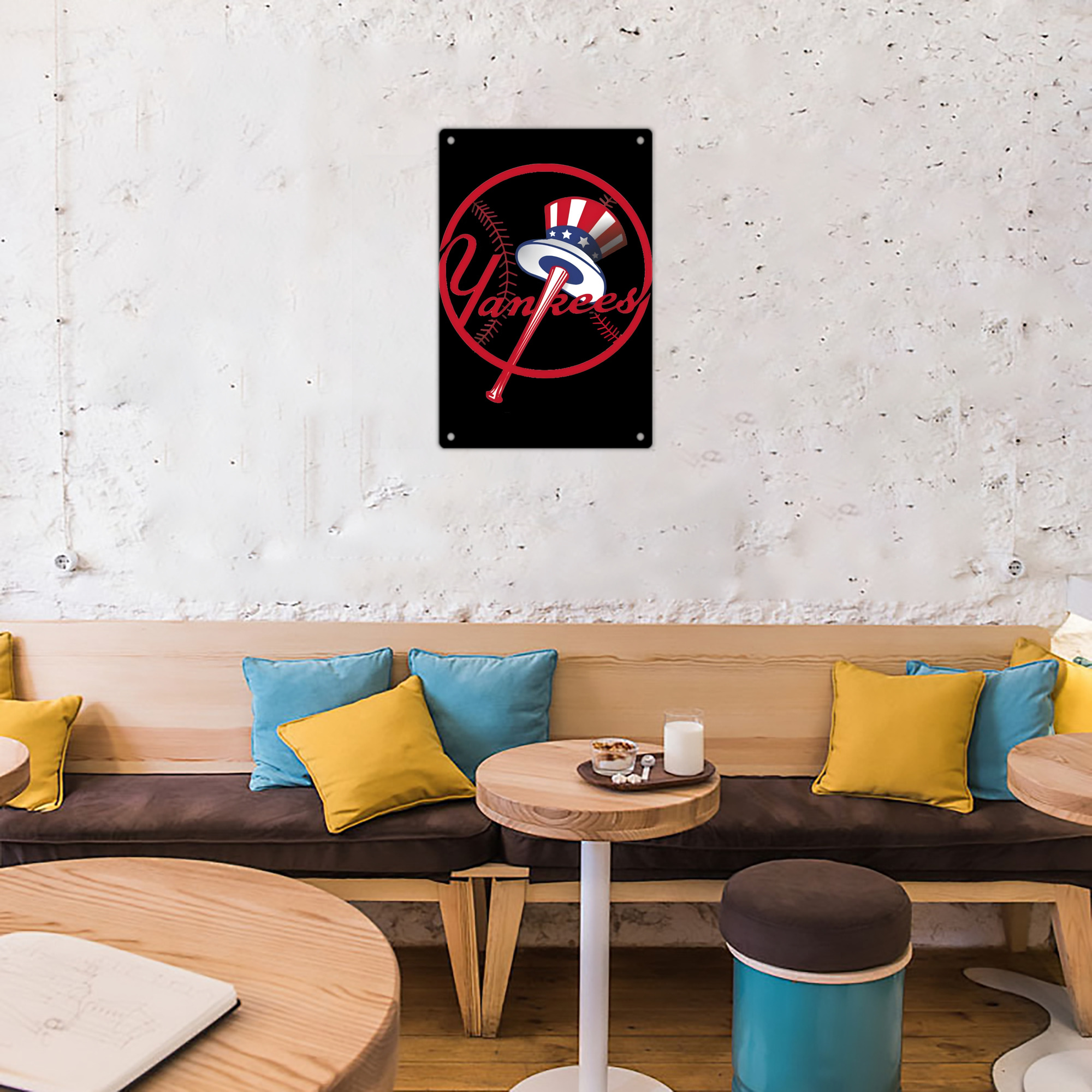 New York Yankees 188 8x12inch Vertical Aluminum Sign - Durable Fade-Resistant Indoor/Outdoor Safety & Information Plaque For Office, Hotel, Restaurant, Bar, Public Spaces