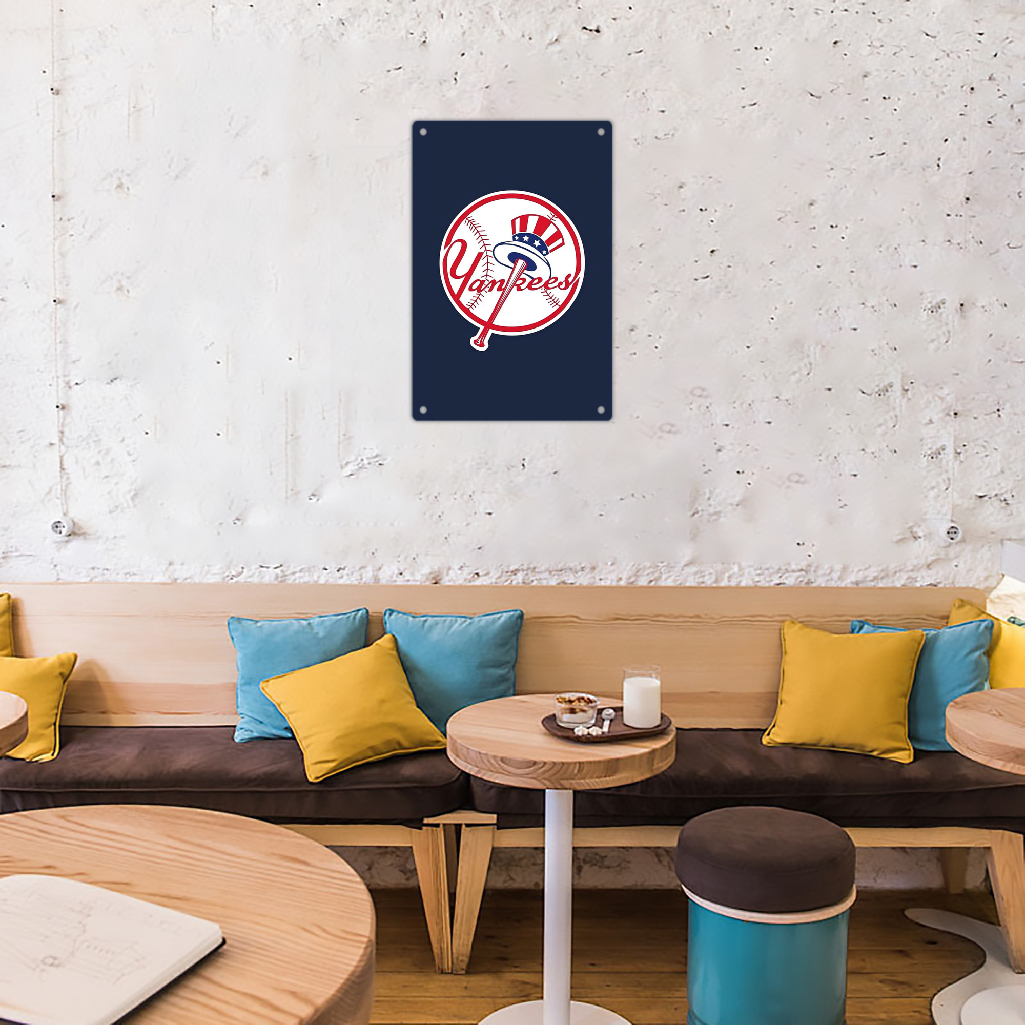 New York Yankees 216 8x12inch Vertical Aluminum Sign - Durable Fade-Resistant Indoor/Outdoor Safety & Information Plaque For Office, Hotel, Restaurant, Bar, Public Spaces
