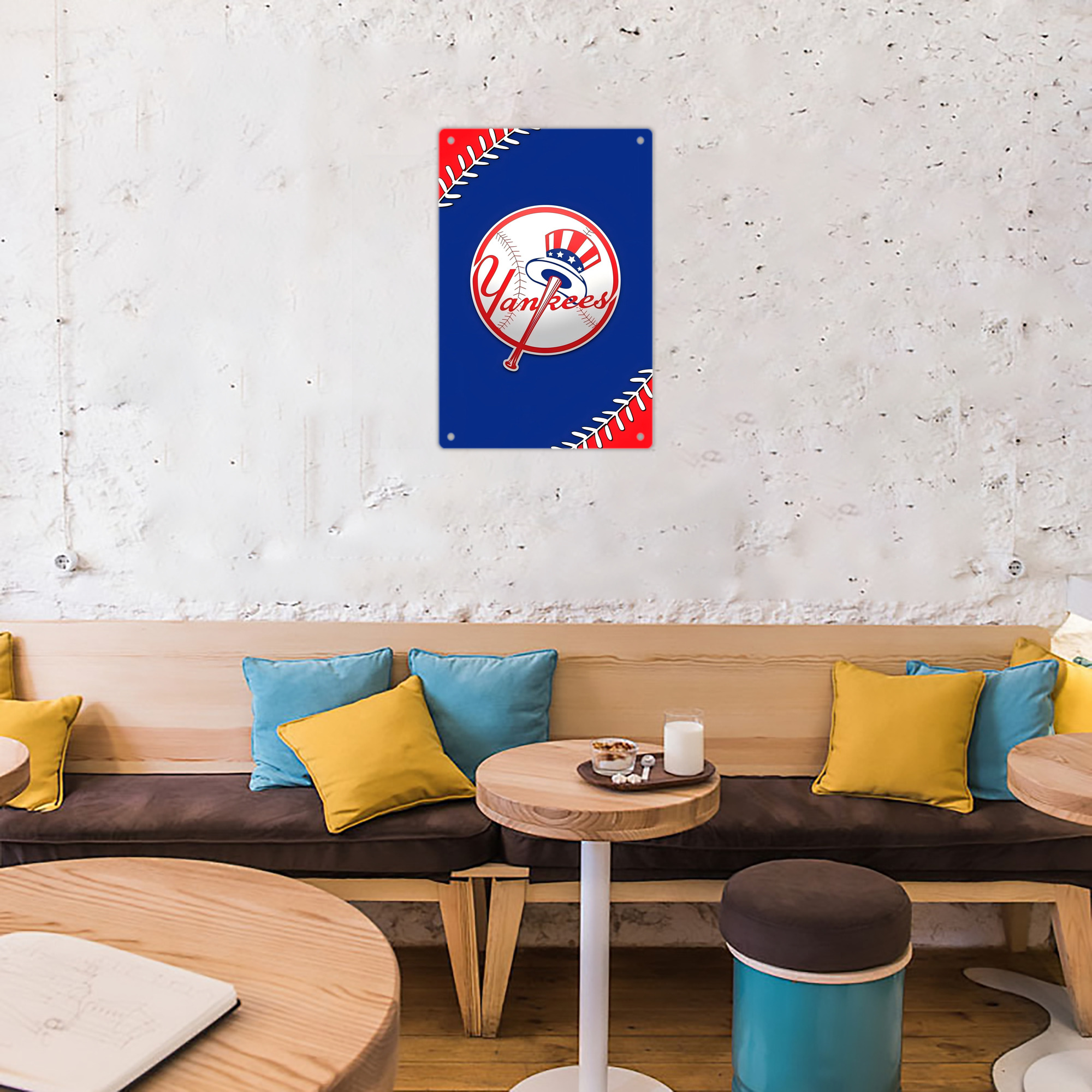 New York Yankees 203 8x12inch Vertical Aluminum Sign - Durable Fade-Resistant Indoor/Outdoor Safety & Information Plaque For Office, Hotel, Restaurant, Bar, Public Spaces