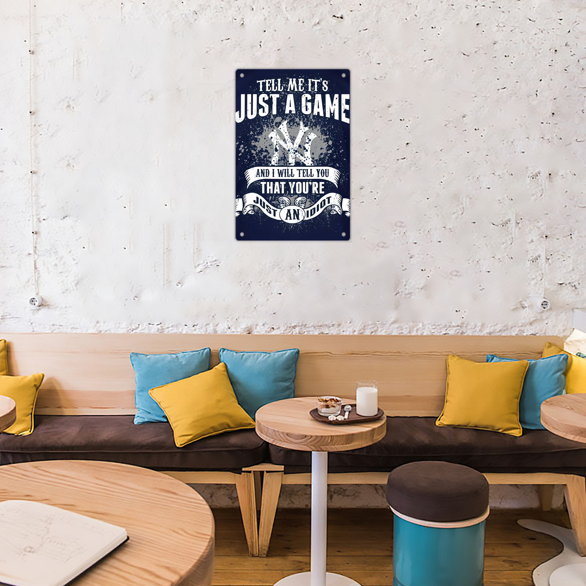 New York Yankees 322 8x12inch Vertical Aluminum Sign - Durable Fade-Resistant Indoor/Outdoor Safety & Information Plaque For Office, Hotel, Restaurant, Bar, Public Spaces