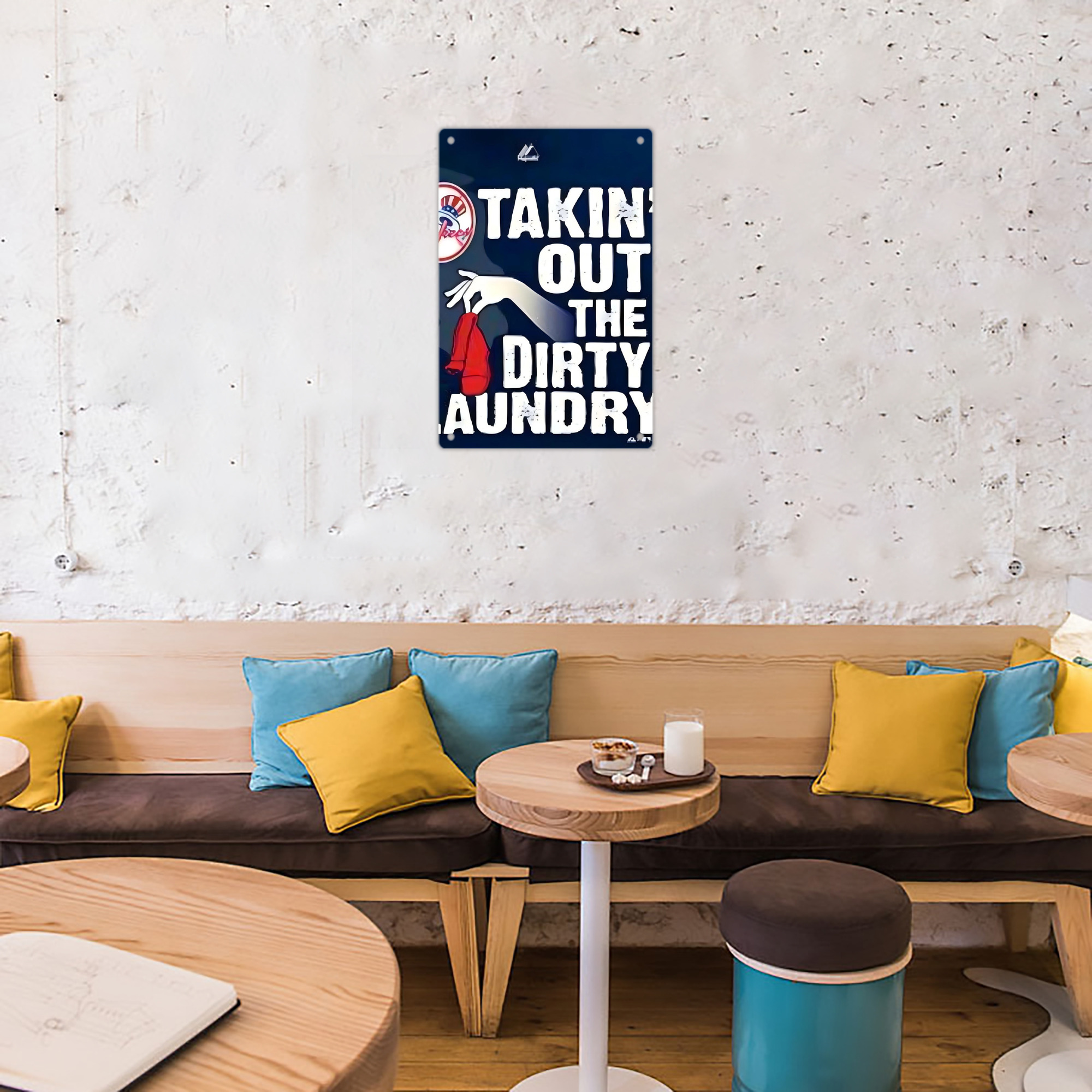 New York Yankees 210 8x12inch Vertical Aluminum Sign - Durable Fade-Resistant Indoor/Outdoor Safety & Information Plaque For Office, Hotel, Restaurant, Bar, Public Spaces