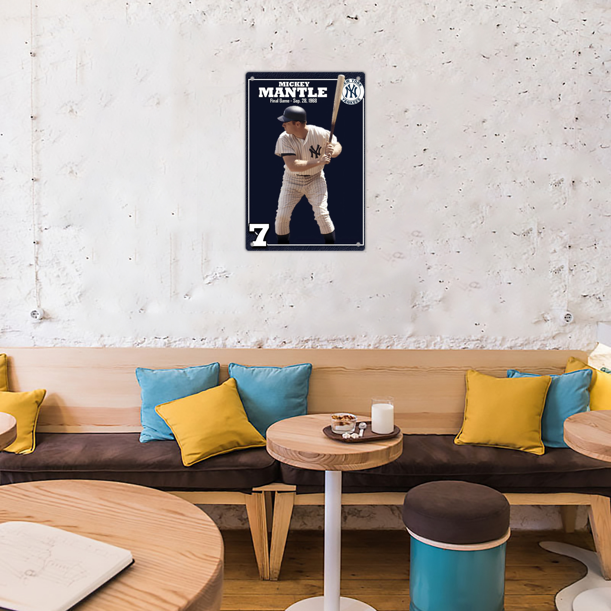 New York Yankees 344 8x12inch Vertical Aluminum Sign - Durable Fade-Resistant Indoor/Outdoor Safety & Information Plaque For Office, Hotel, Restaurant, Bar, Public Spaces