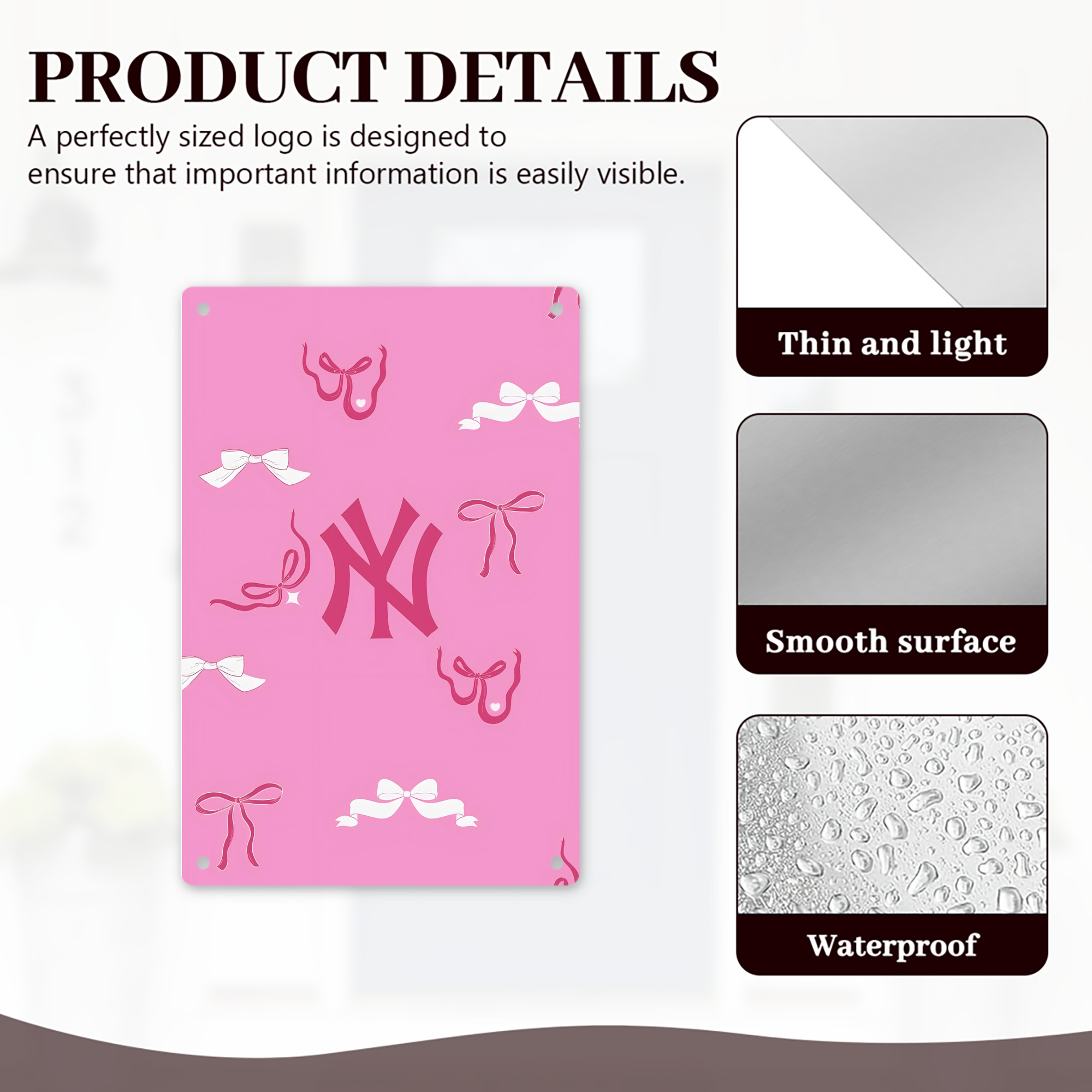 New York Yankees 220 8x12inch Vertical Aluminum Sign - Durable Fade-Resistant Indoor/Outdoor Safety & Information Plaque For Office, Hotel, Restaurant, Bar, Public Spaces