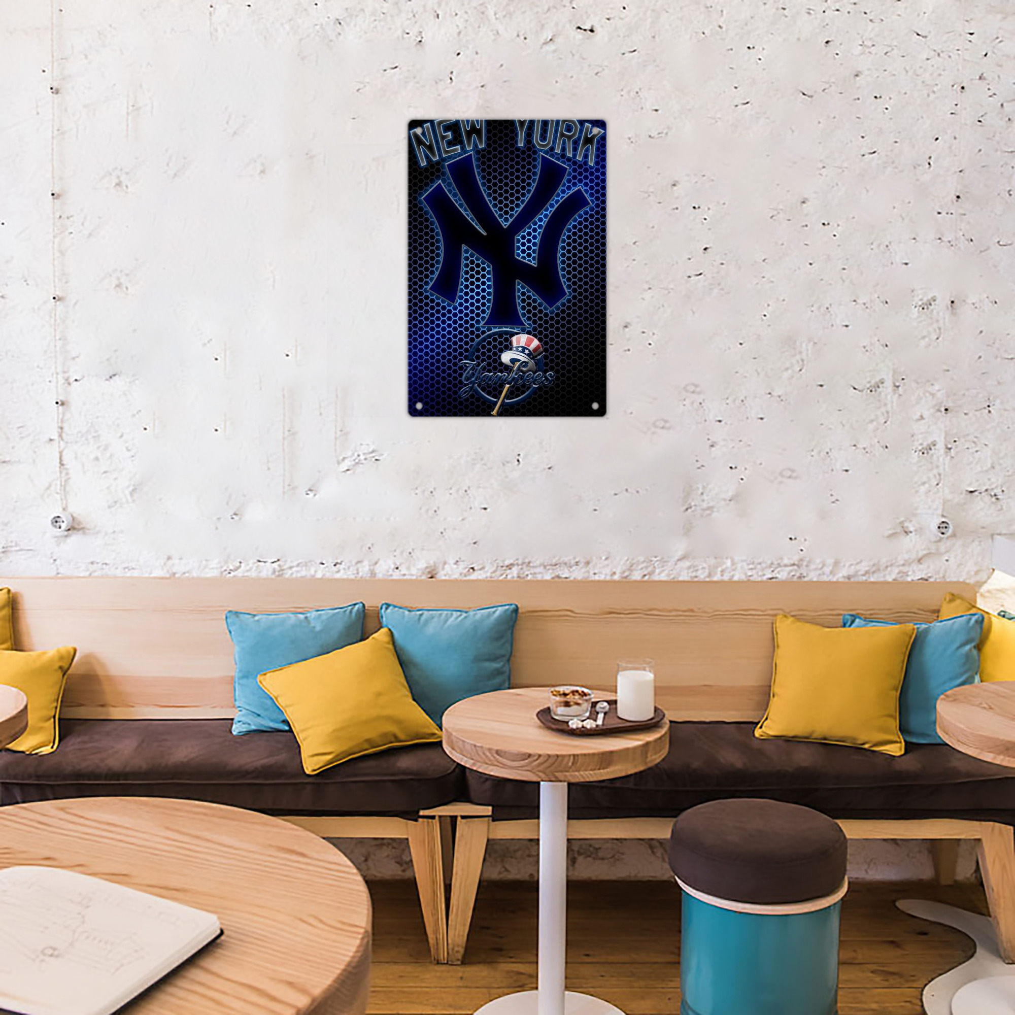 New York Yankees 319 8x12inch Vertical Aluminum Sign - Durable Fade-Resistant Indoor/Outdoor Safety & Information Plaque For Office, Hotel, Restaurant, Bar, Public Spaces