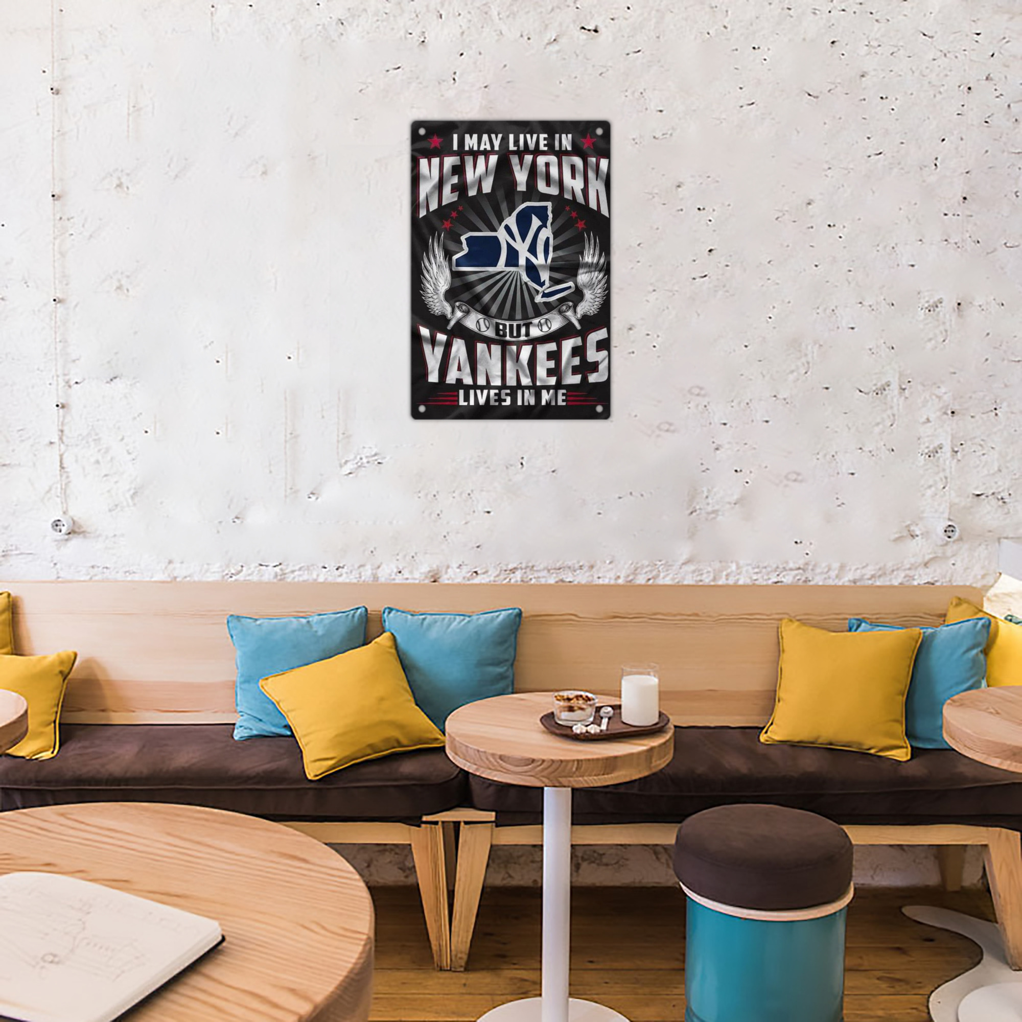 New York Yankees 320 8x12inch Vertical Aluminum Sign - Durable Fade-Resistant Indoor/Outdoor Safety & Information Plaque For Office, Hotel, Restaurant, Bar, Public Spaces