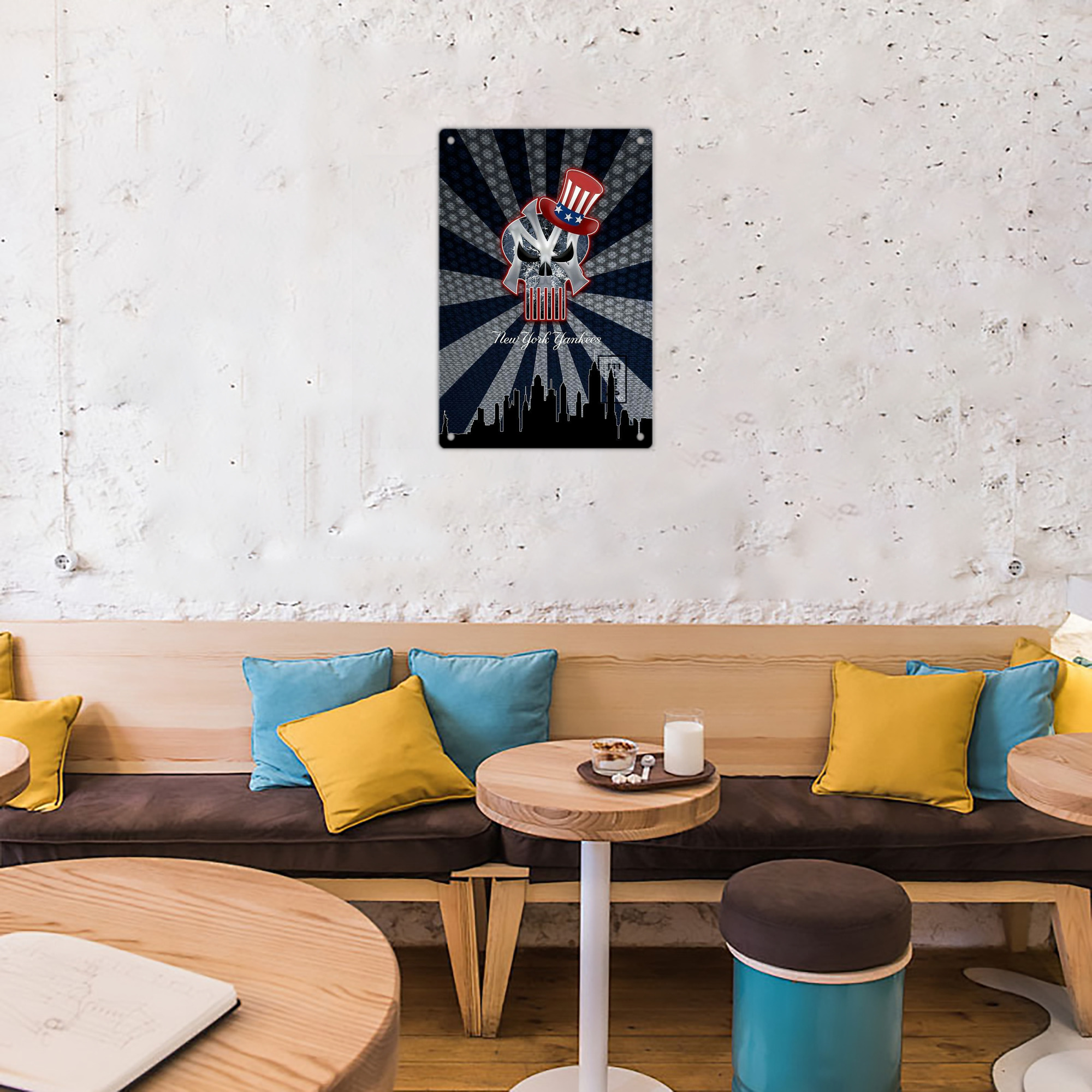 New York Yankees 340 8x12inch Vertical Aluminum Sign - Durable Fade-Resistant Indoor/Outdoor Safety & Information Plaque For Office, Hotel, Restaurant, Bar, Public Spaces