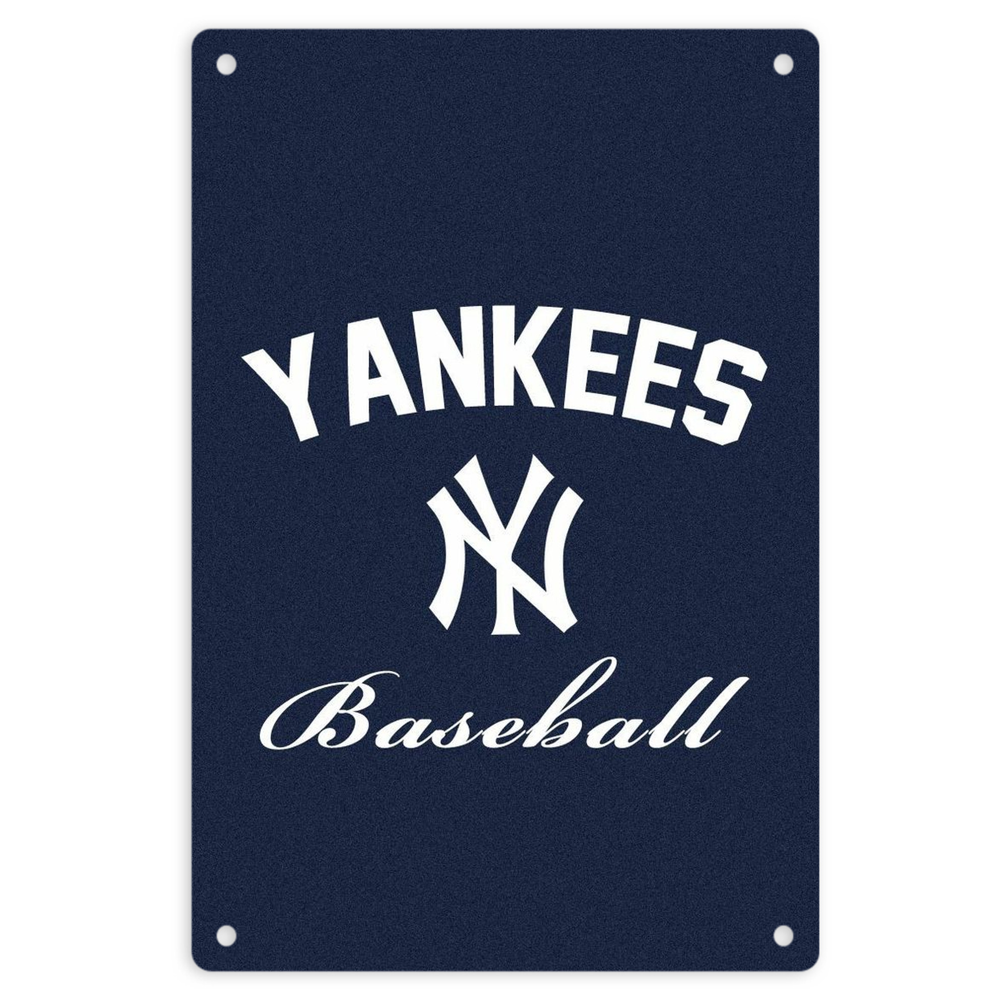 New York Yankees Baseball 8x12inch Vertical Aluminum Sign - Durable Fade-Resistant Indoor/Outdoor Safety & Information Plaque For Office, Hotel, Restaurant, Bar, Public Spaces